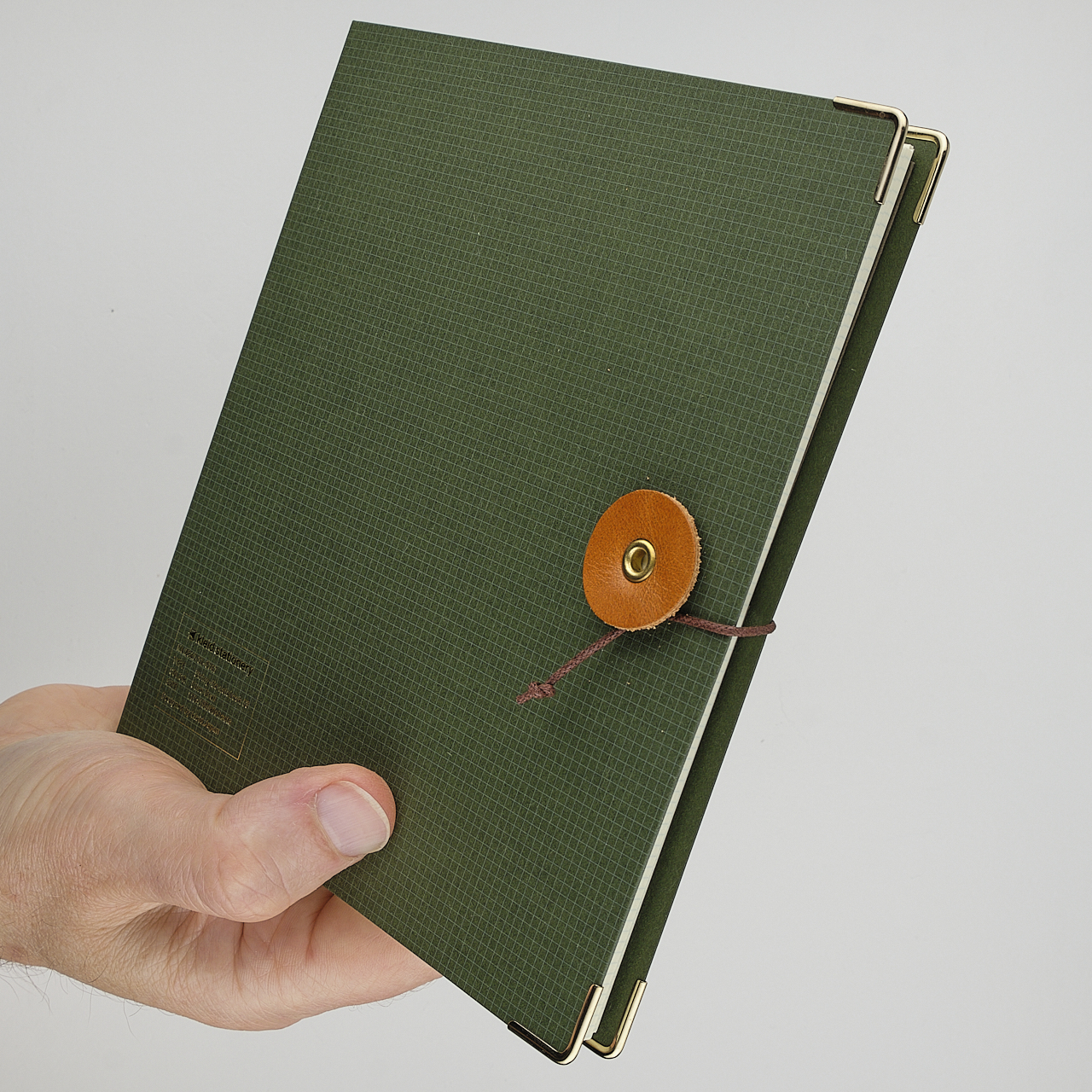Kleid Ringbuch mit Kordel olivgrün