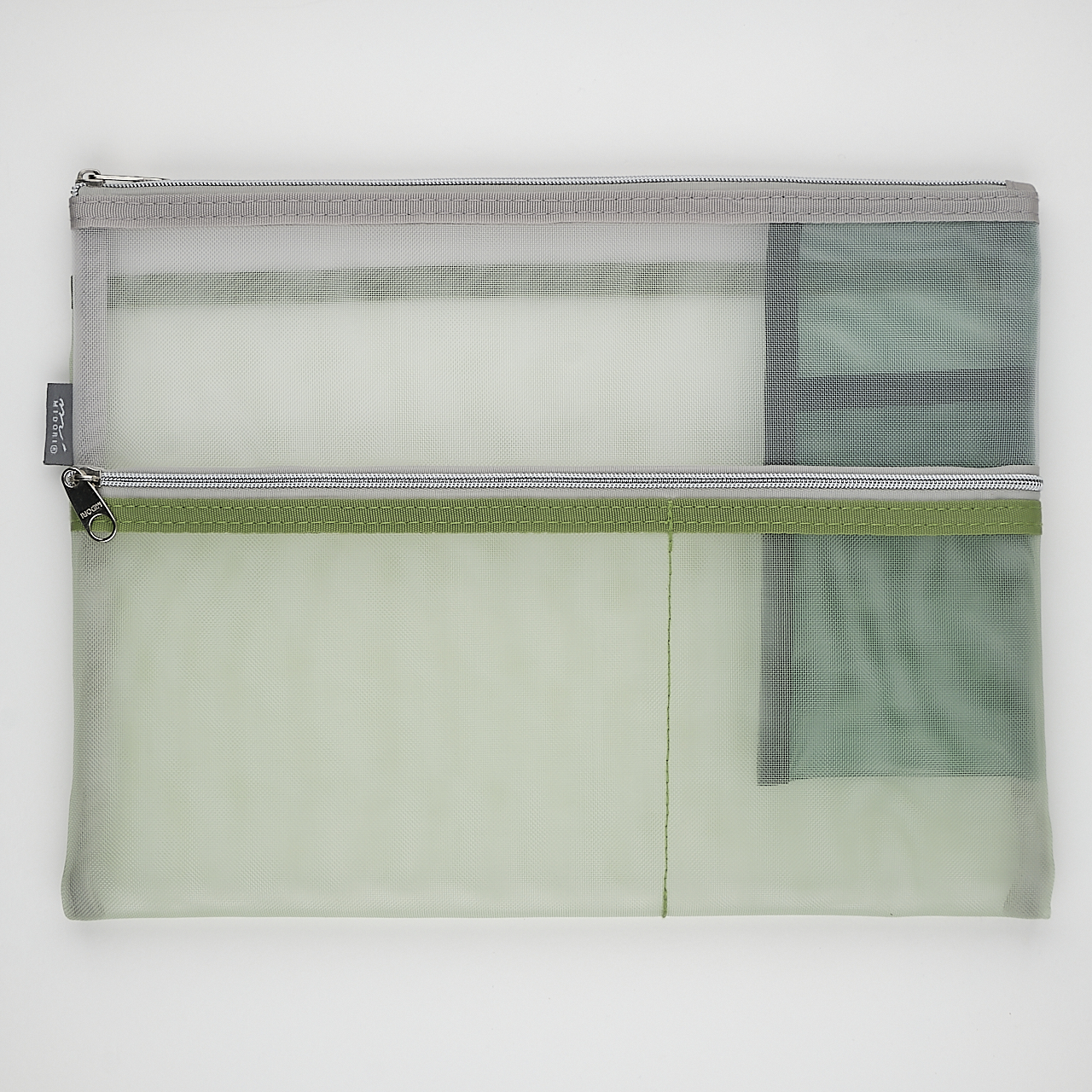 Midori Mäppchen Pen & Tool Pouch Mesh grün (B5)