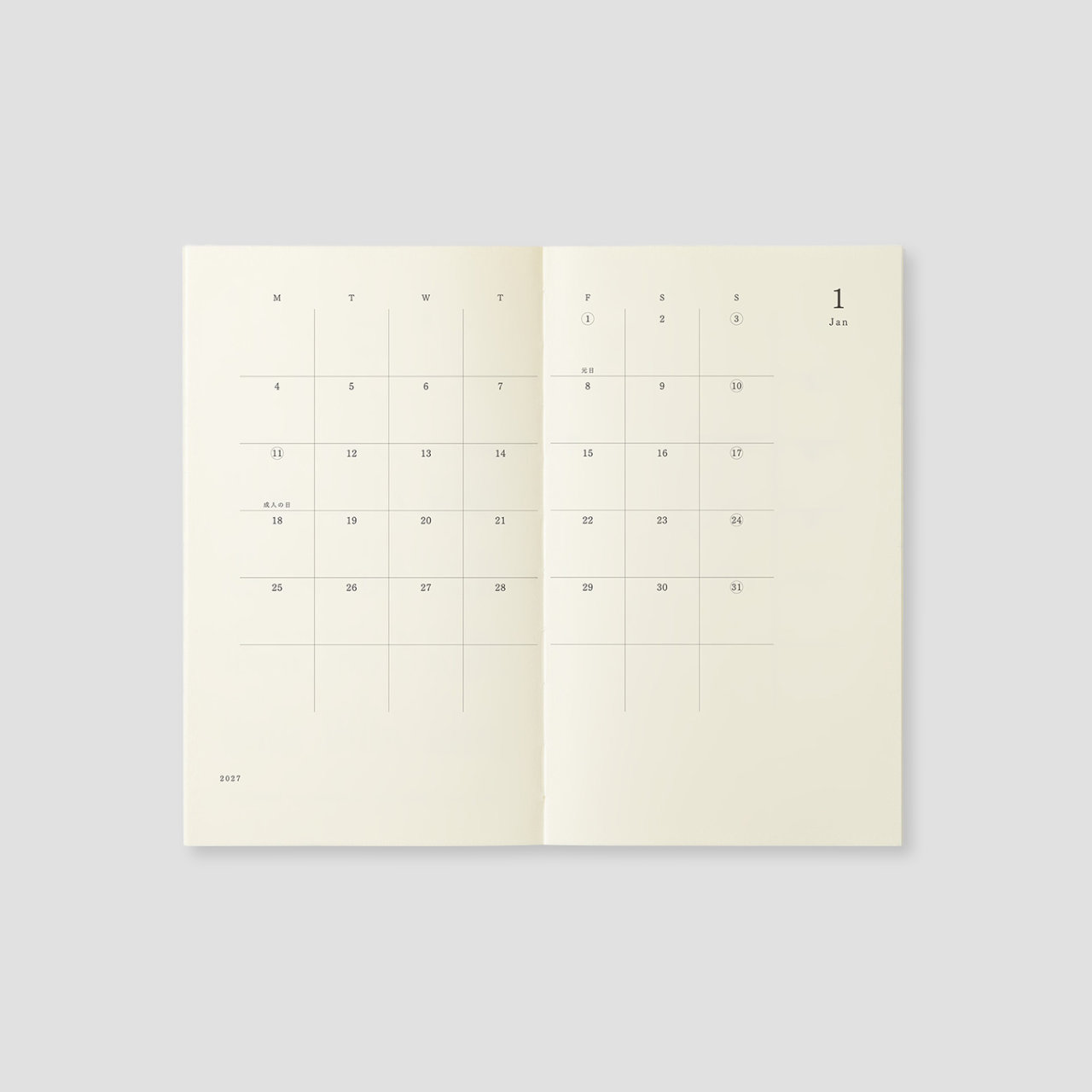 MD Product Kalender Notebook Diary 2027 (B6 slim)