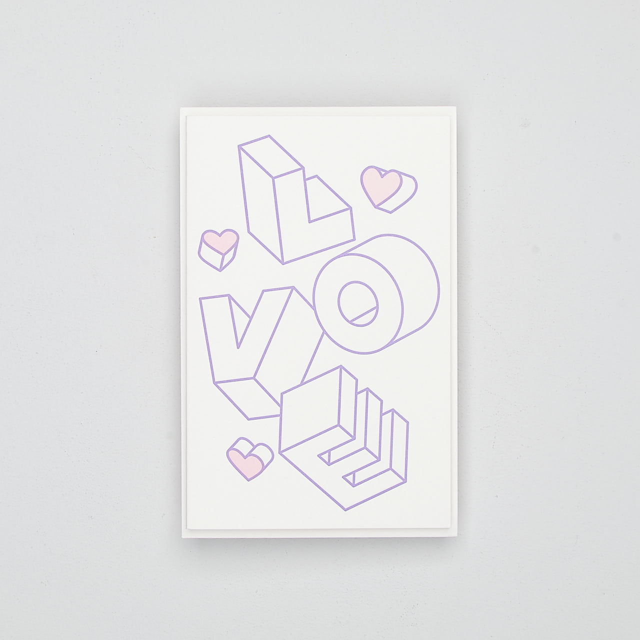 Letterpress 77 Klappkarte Love