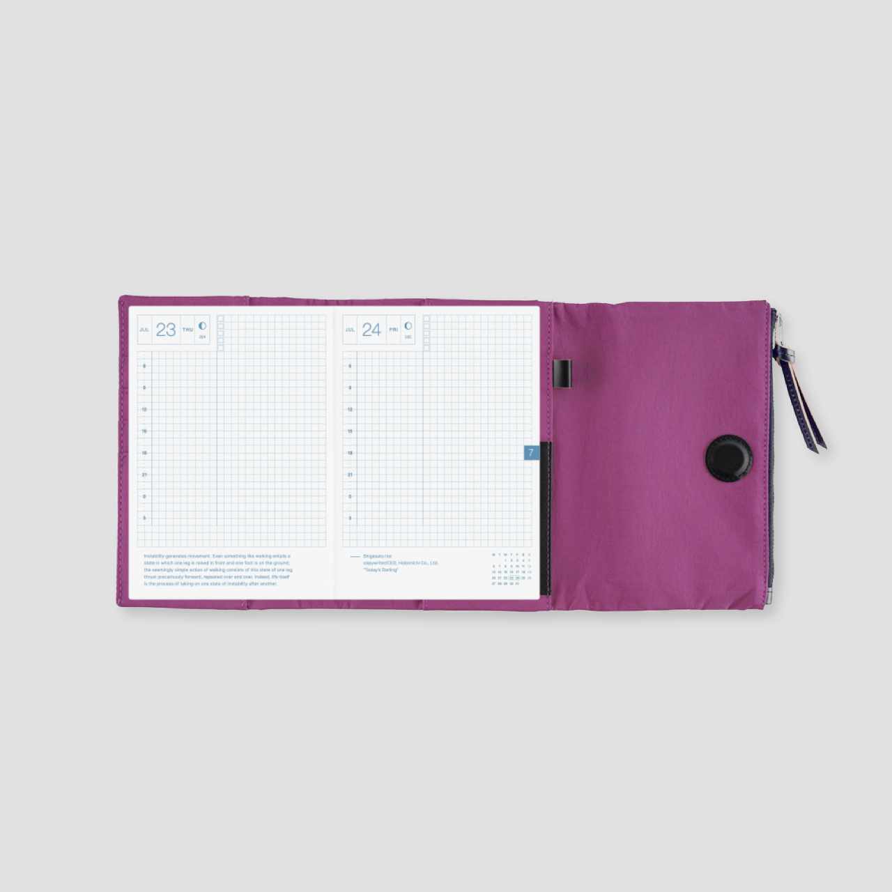 Hobonichi Cover Tragen - purpur (A6)