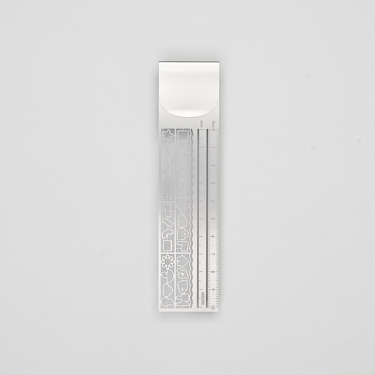 Midori Lesezeichen Schablone silber