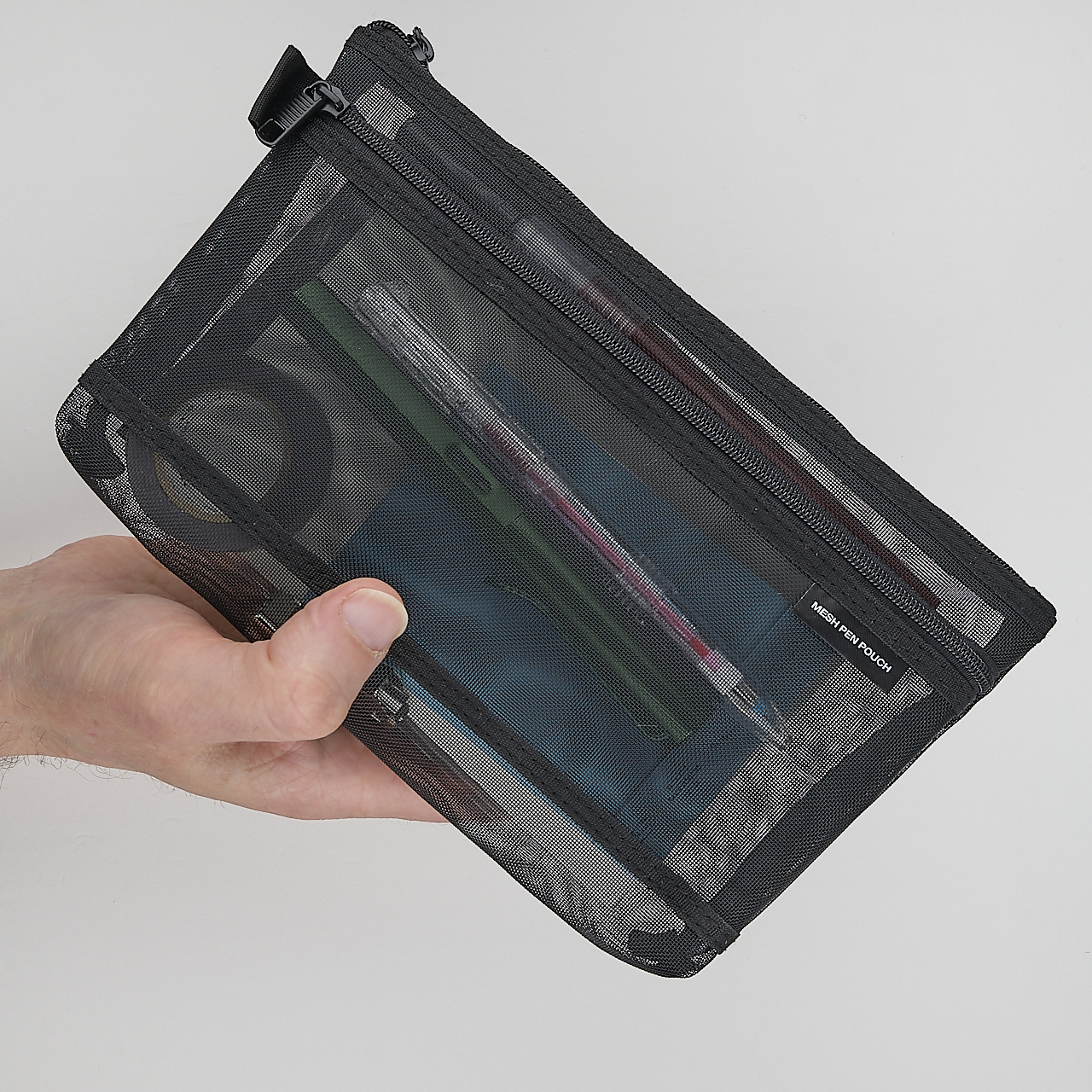 Midori Mesh Pen Pouch black