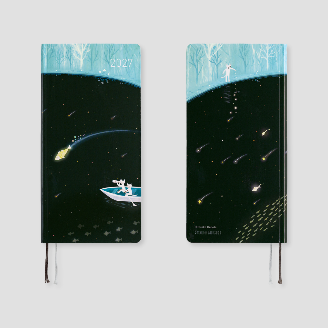 Hobonichi Weeks Planner 2027 Hiroko Kubota: Meteor Shower in the Light Blue Forest (engl.)