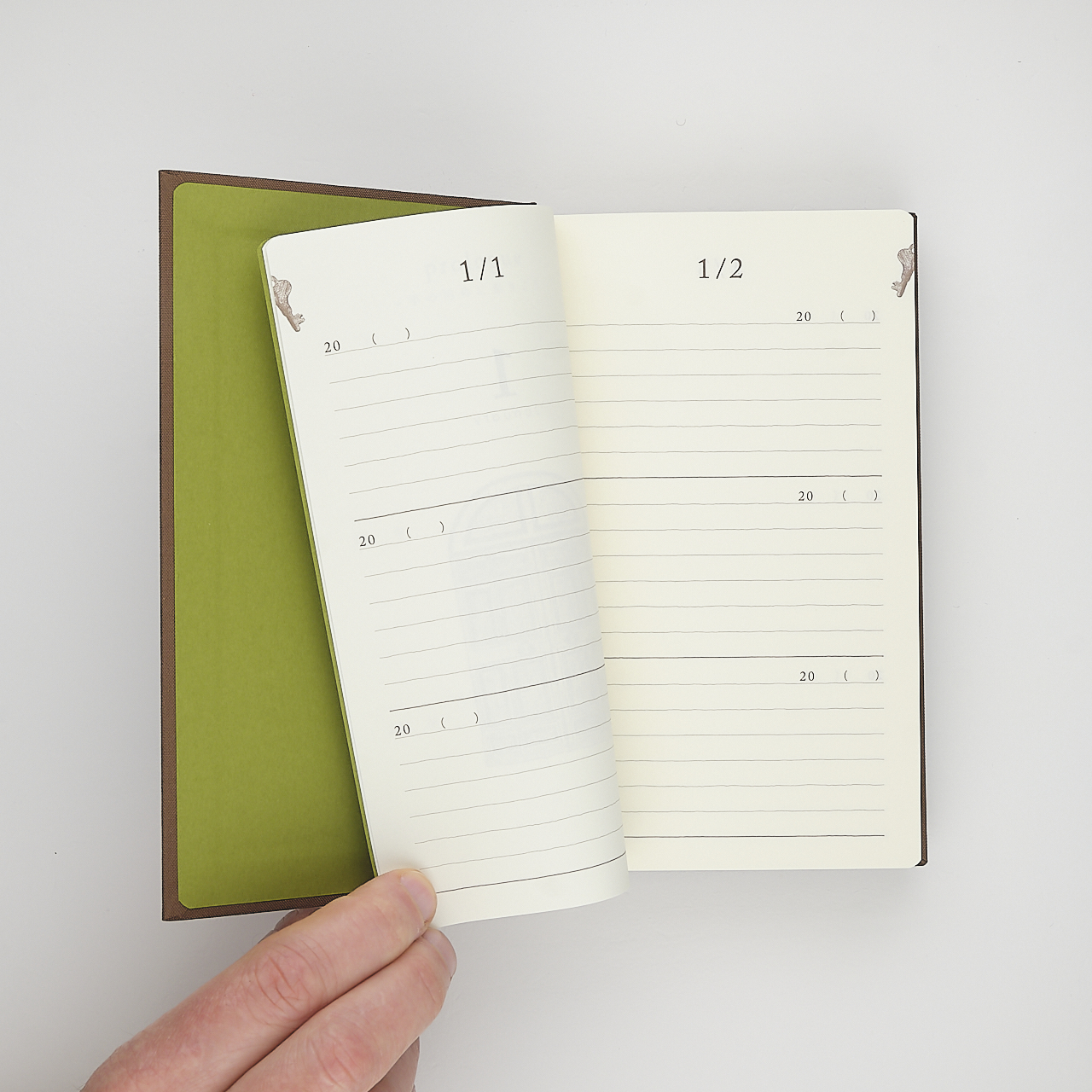 Midori 3-Jahre-Kalender Gate braun