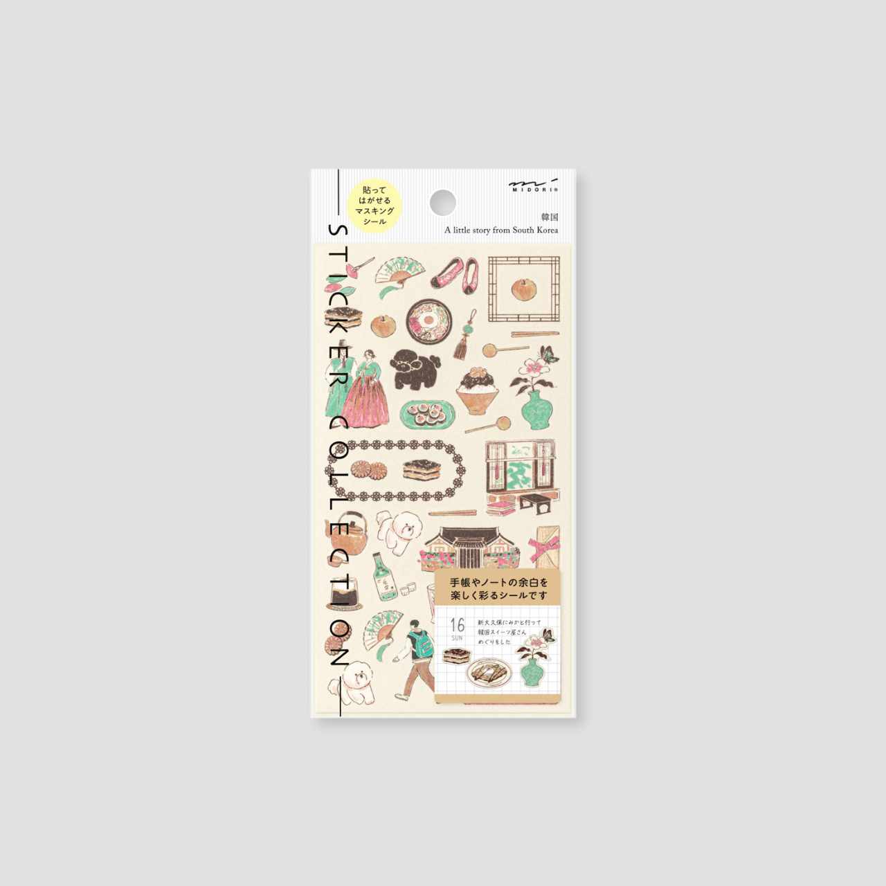 Midori Sticker Kollektion Koreanische Motive