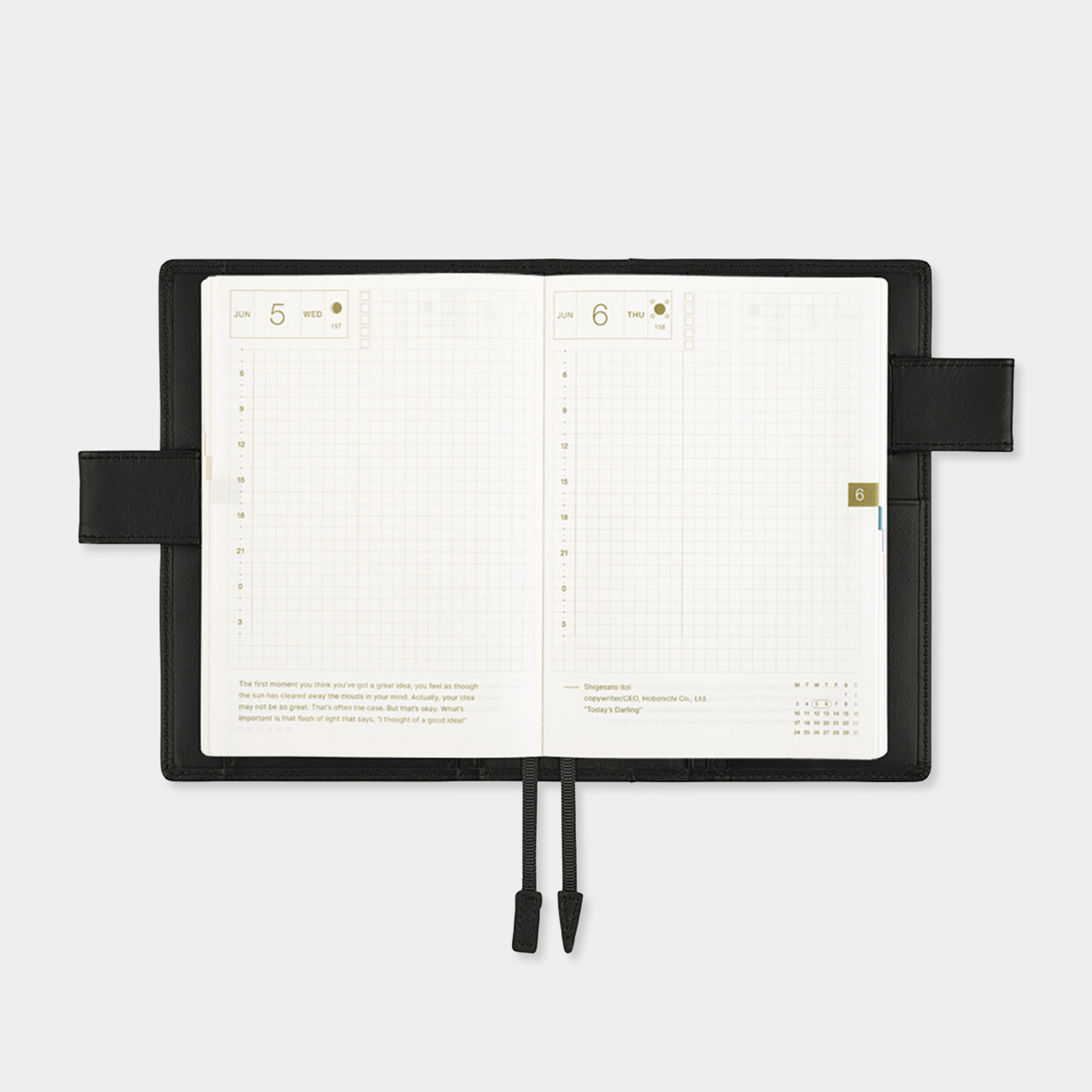 Hobonichi Cover Leather: TS Basic - Black (A6)