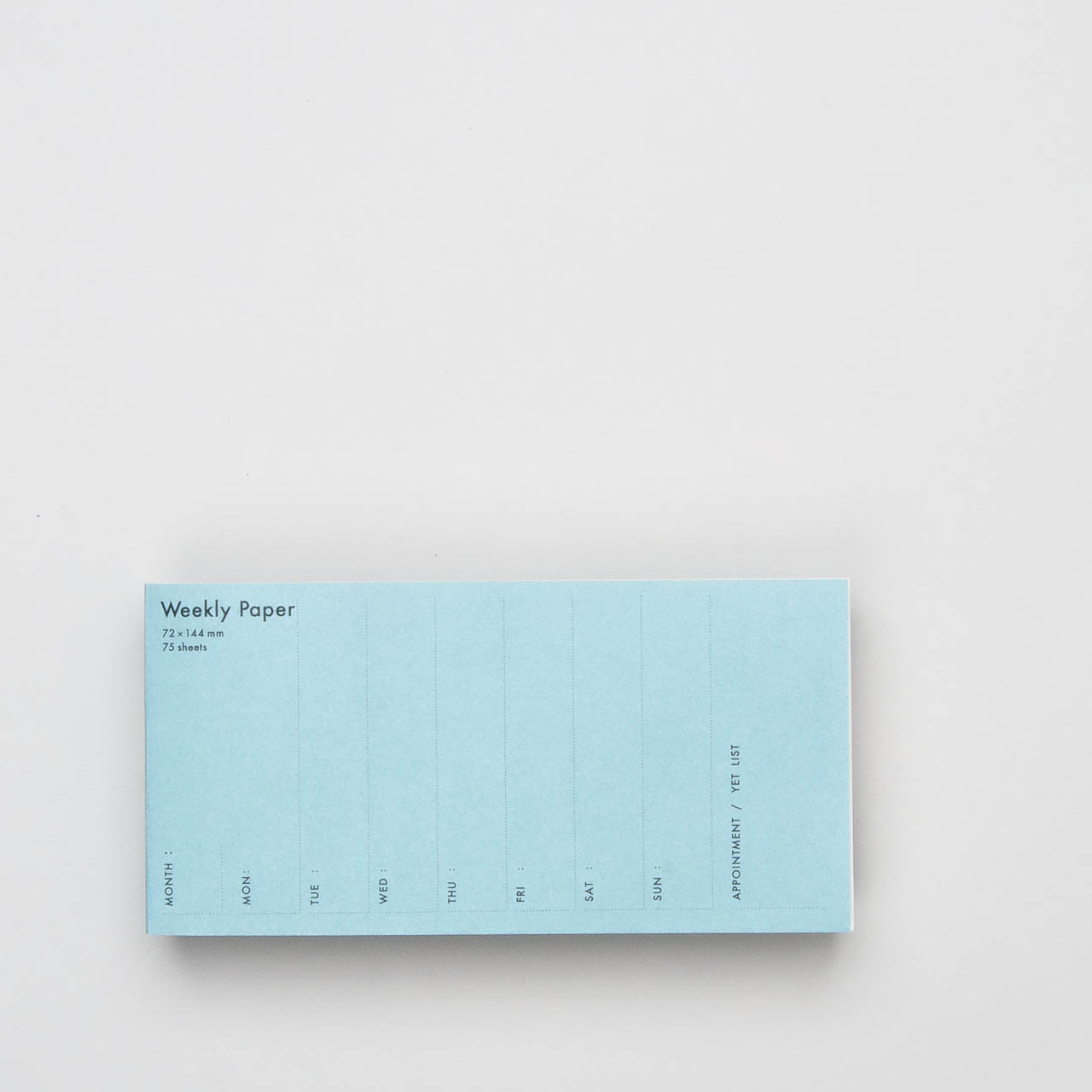 "Weekly Paper" Block für die Wochenplanung