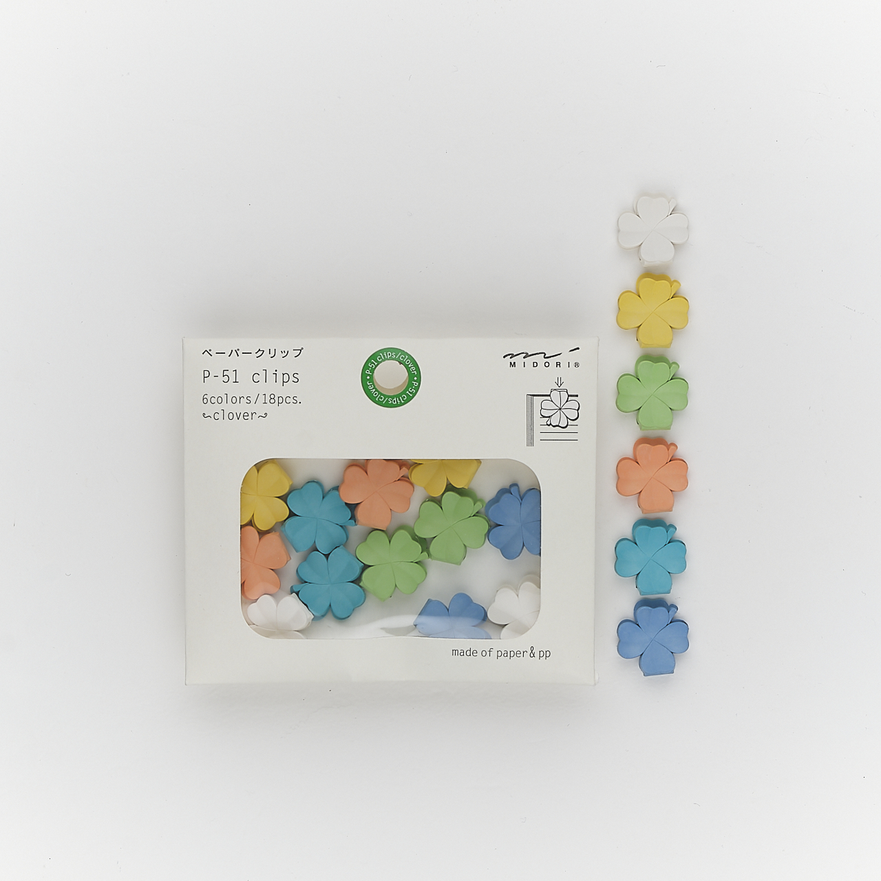 Midori Clips P-51 Kleeblatt (18 St.)