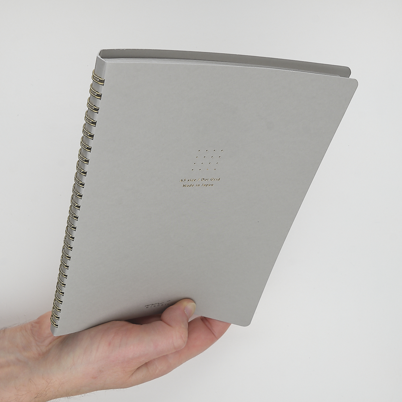 Midori Ringbuch Dot Grid grau (A5)