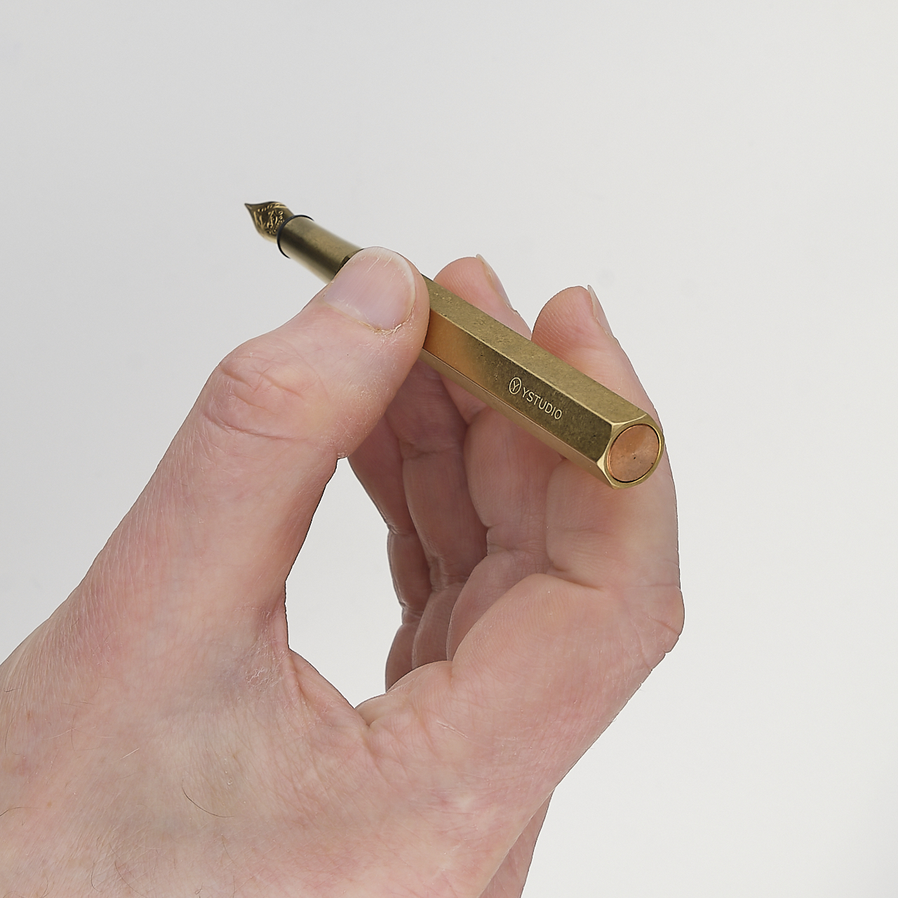 Ystudio Füller Classic Revolve Portable Fountain Pen Messing (F)