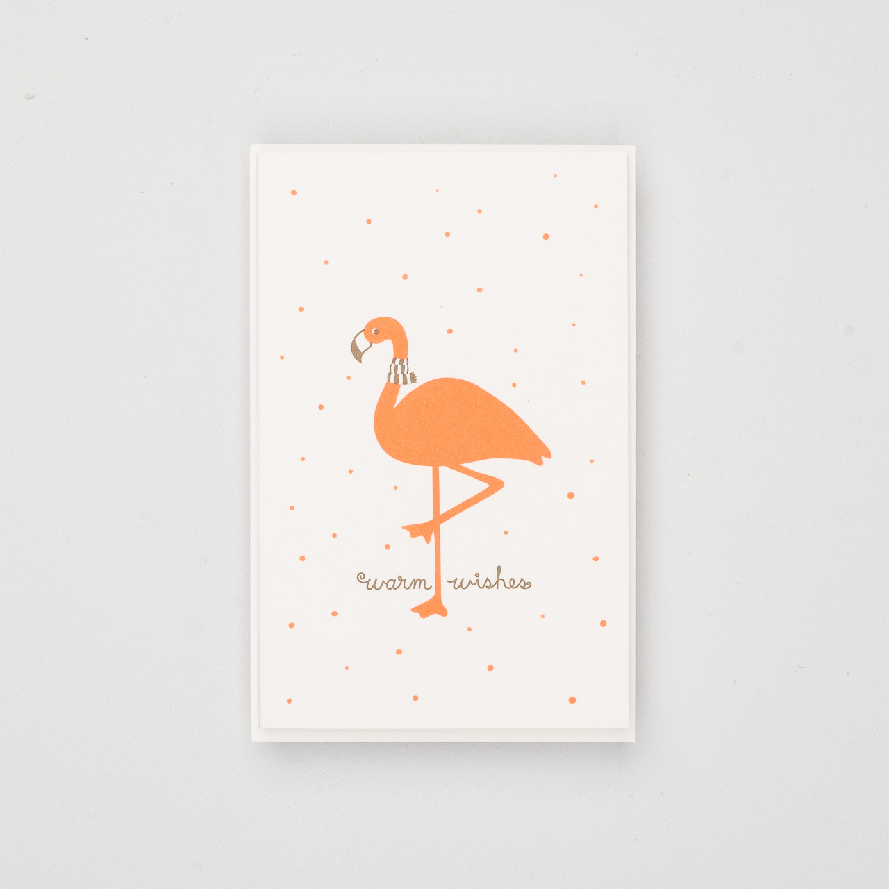Grußkarte "Warm Wishes" Flamingo