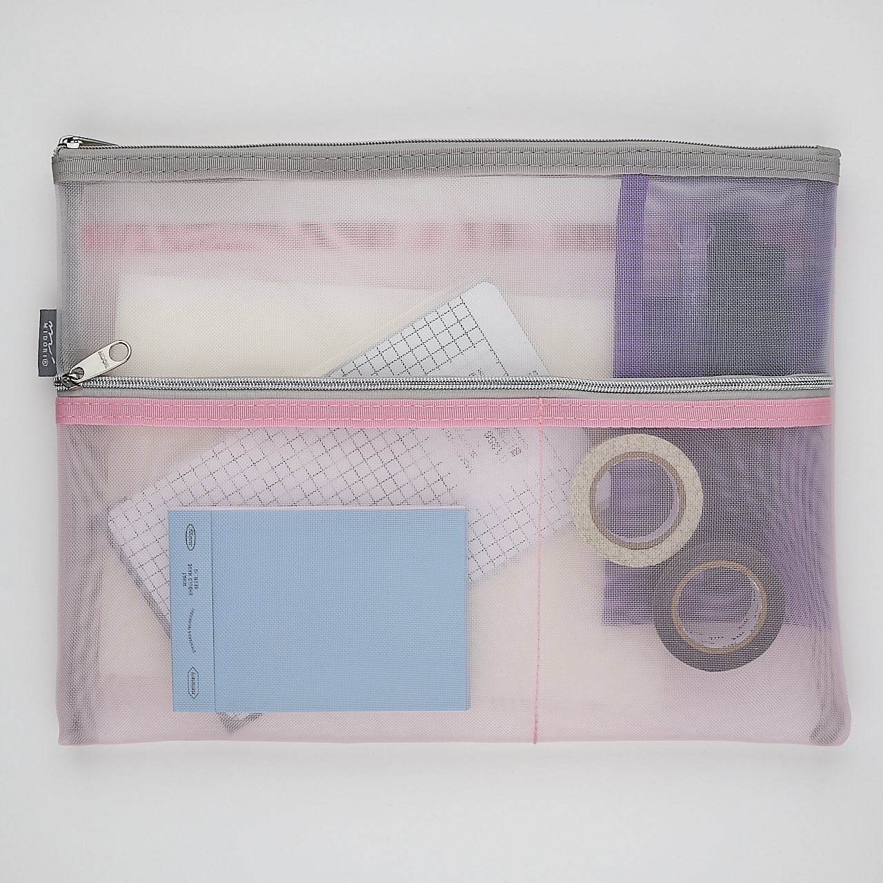 Midori Pen & Tool Pouch Mesh pink (B5)