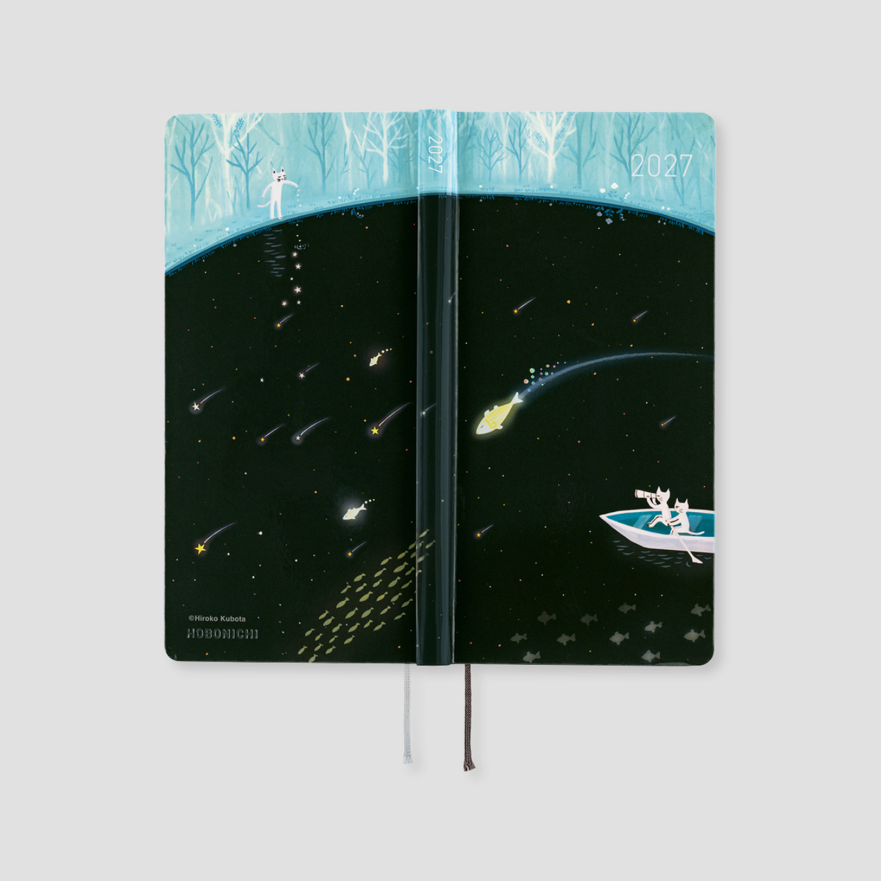 Hobonichi Weeks Planner 2027 Hiroko Kubota: Meteor Shower in the Light Blue Forest (engl.)