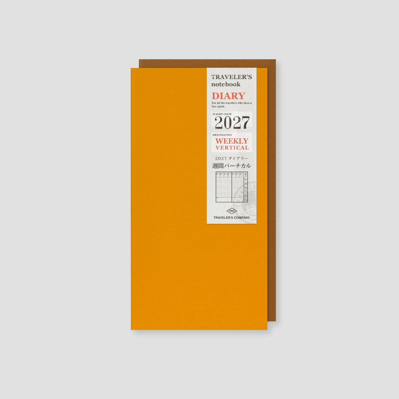 Traveler's Notebook Regular 2027 Wochenkalender vertikal
