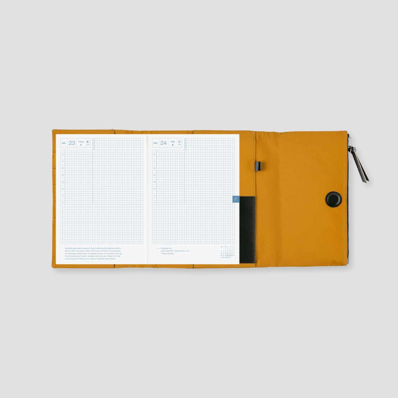 Hobonichi Cover Tragen - senfgelb (A5)