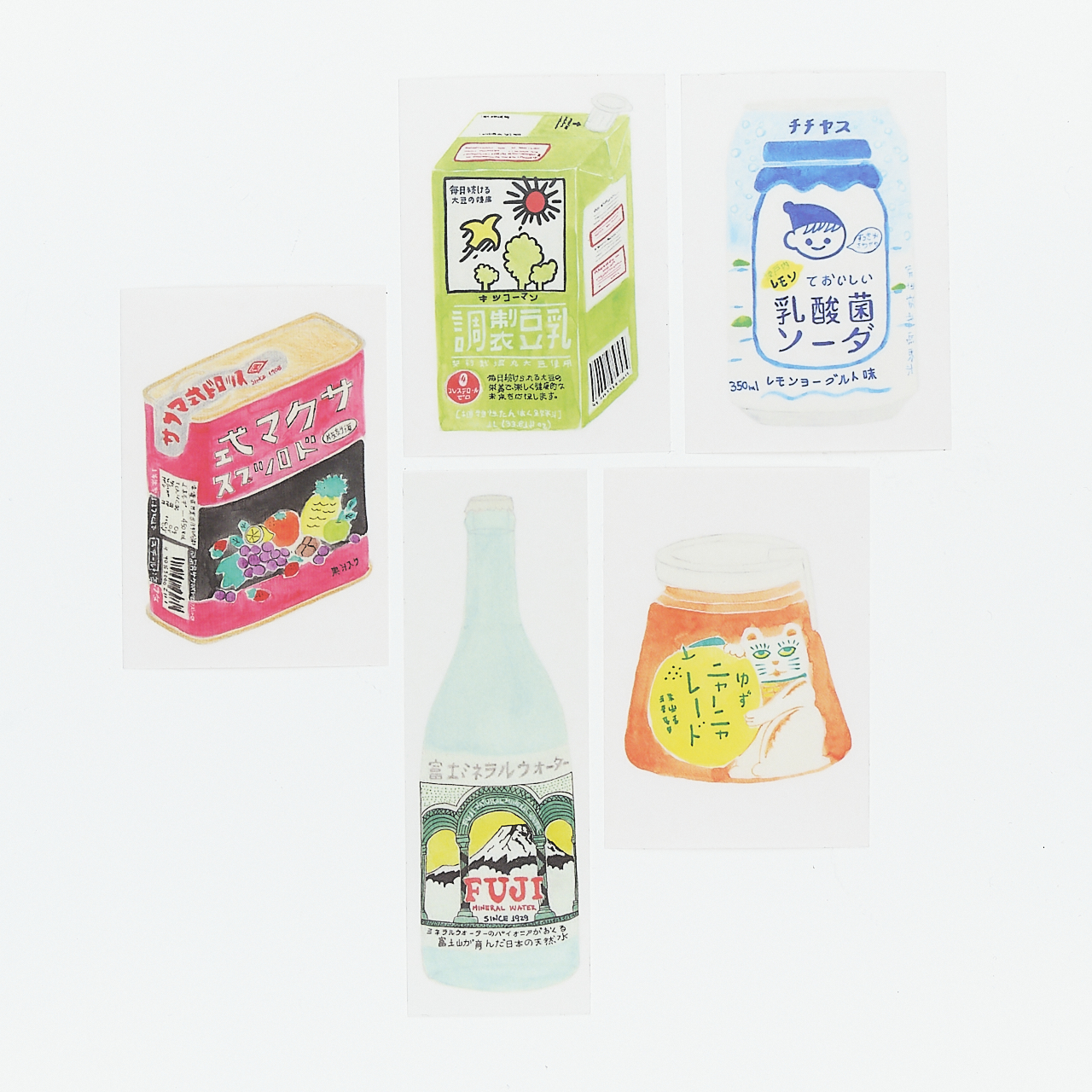Melina Pecharki Klebebilder Sticker Set grün