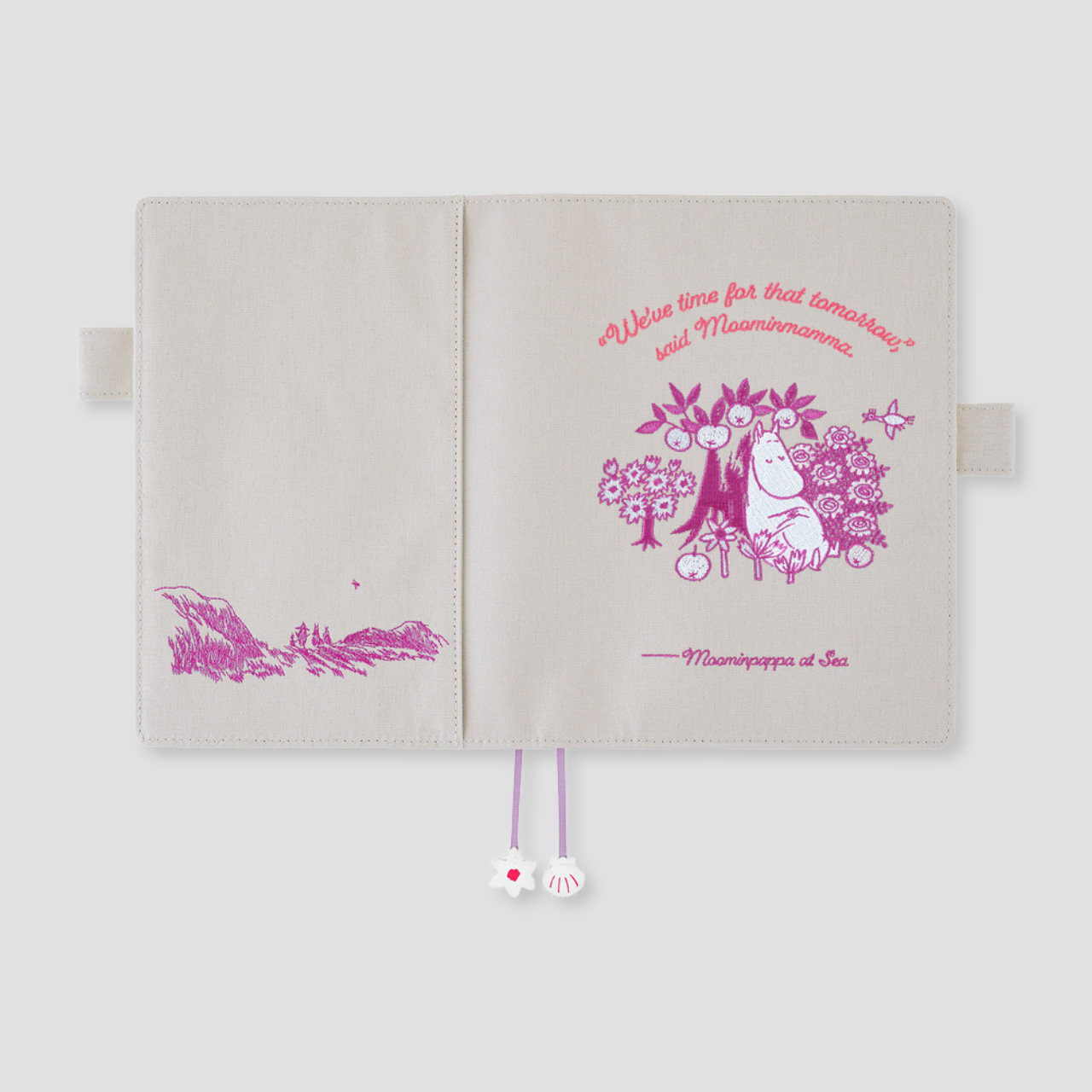 Hobonichi Cover Moomin: My Yard - Pink Gray (A5)
