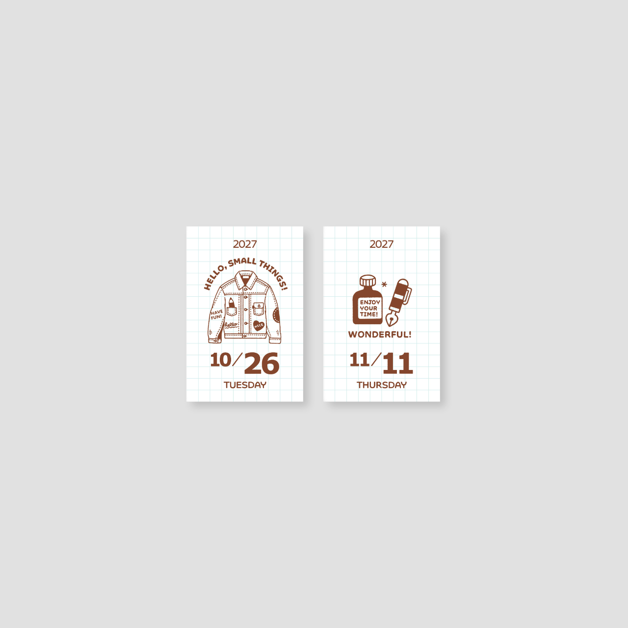 NKcalendar Mini-Tageskalender 2027 Eric