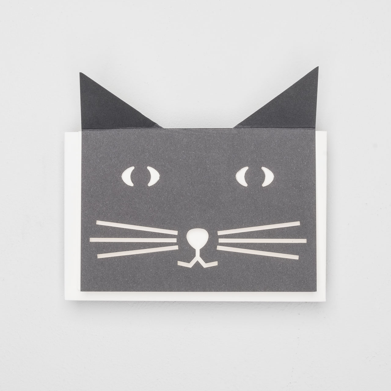 Klappkarte im Die-Cut Katze