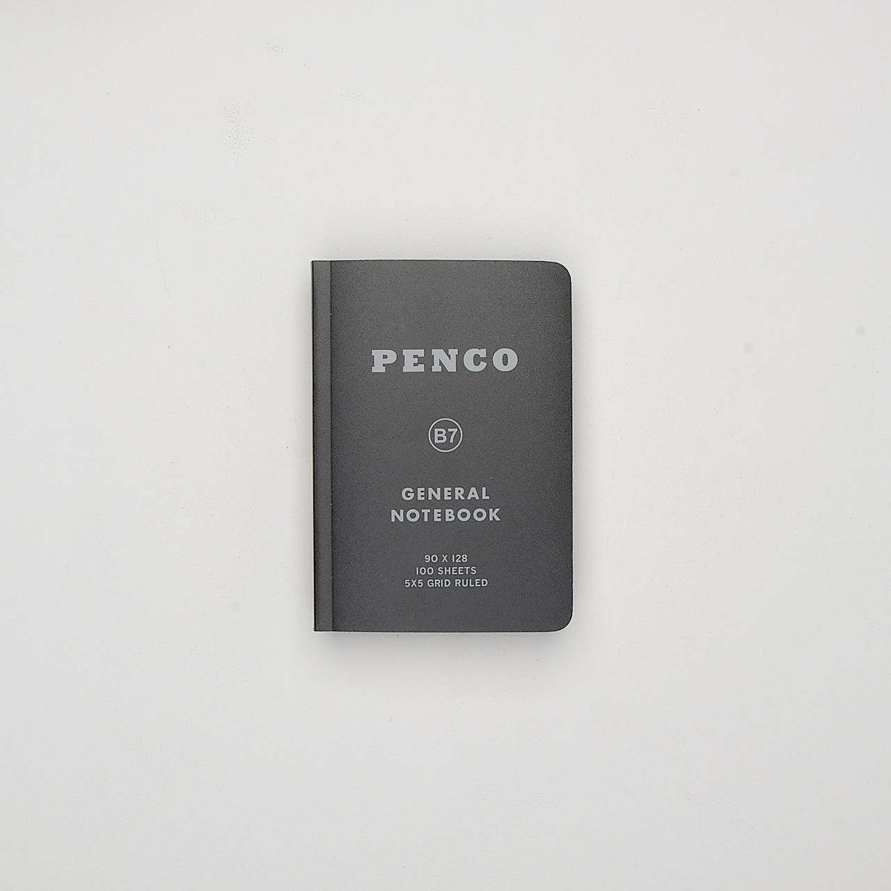 Penco Notizbuch kariert schwarz (B7)