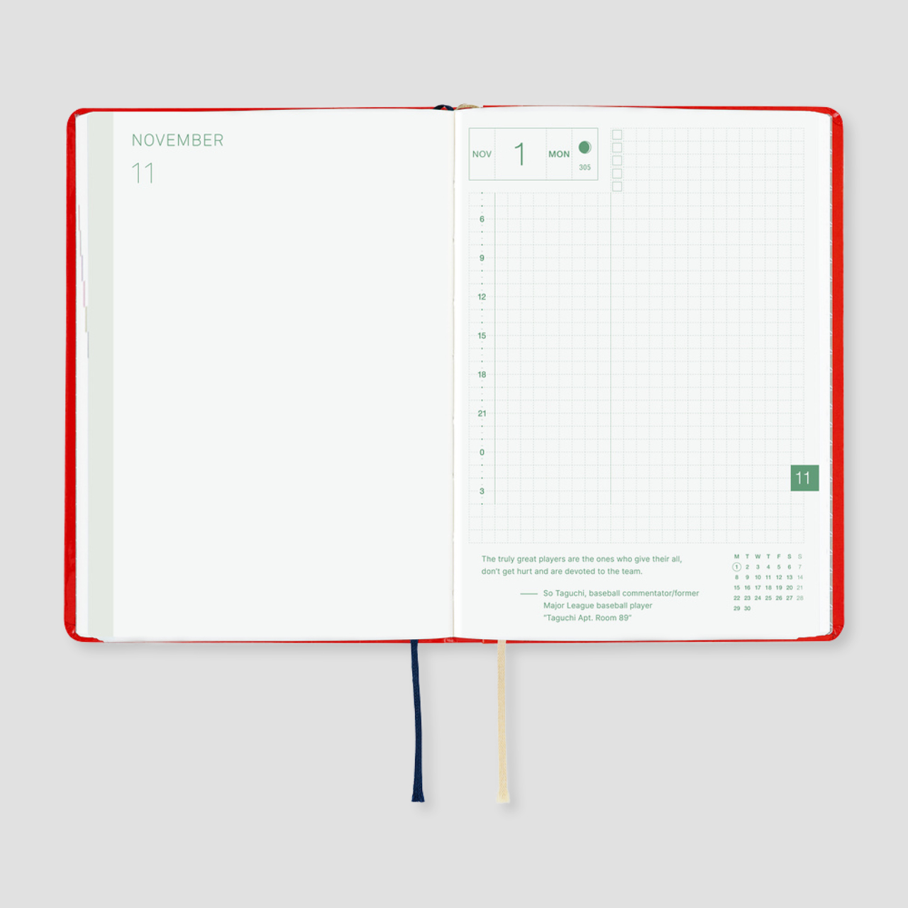 Hobonichi Planer 2027 HON Yumi Kitagishi: White Cat and Rabbit's Tea Room (A5, eng.)