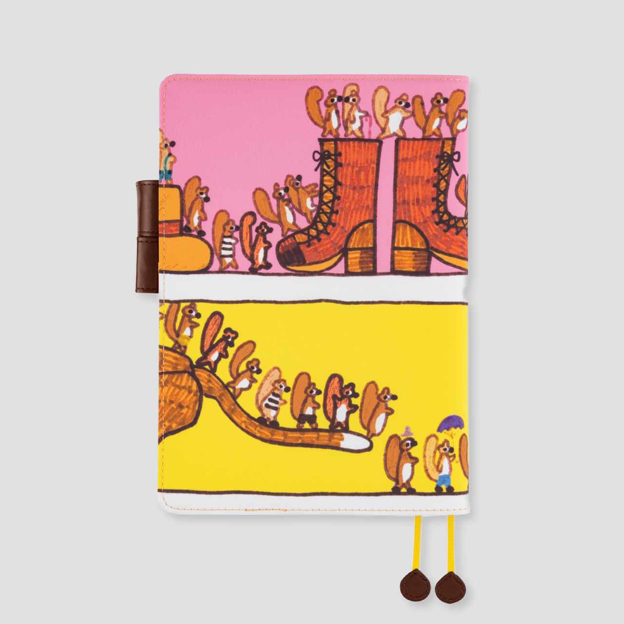 Hobonichi Cover 100%ORANGE: Where’s the Squirrel Going (A5)