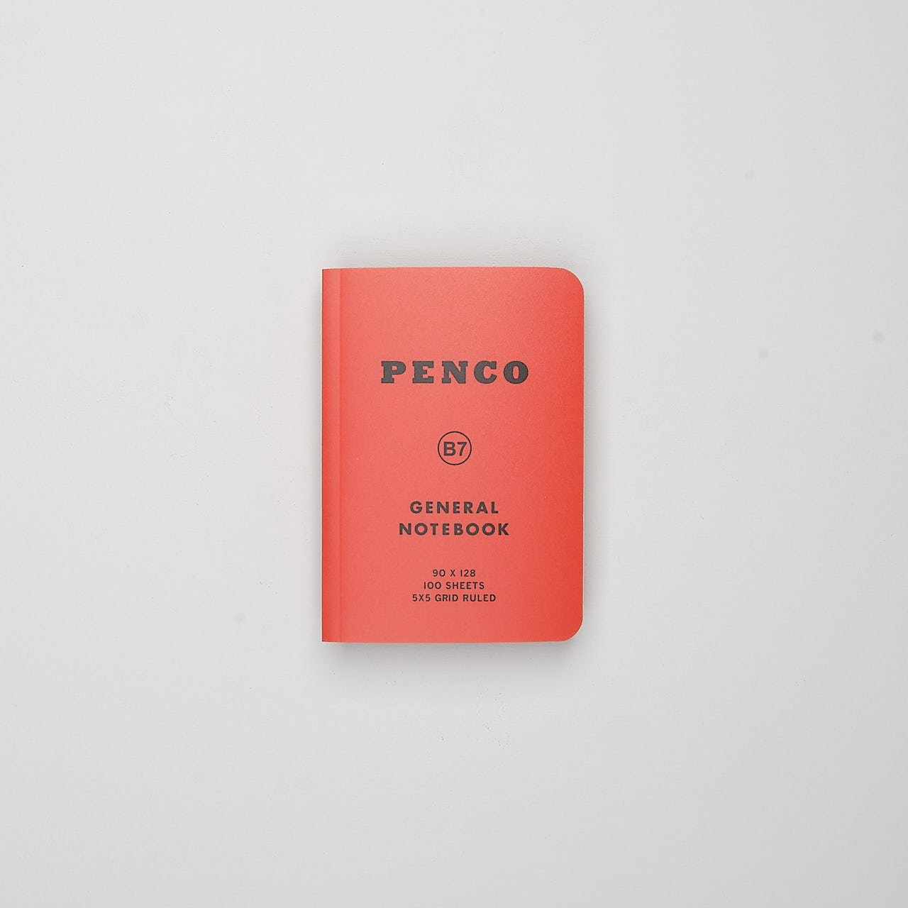 Penco Notizbuch kariert rot (B7)