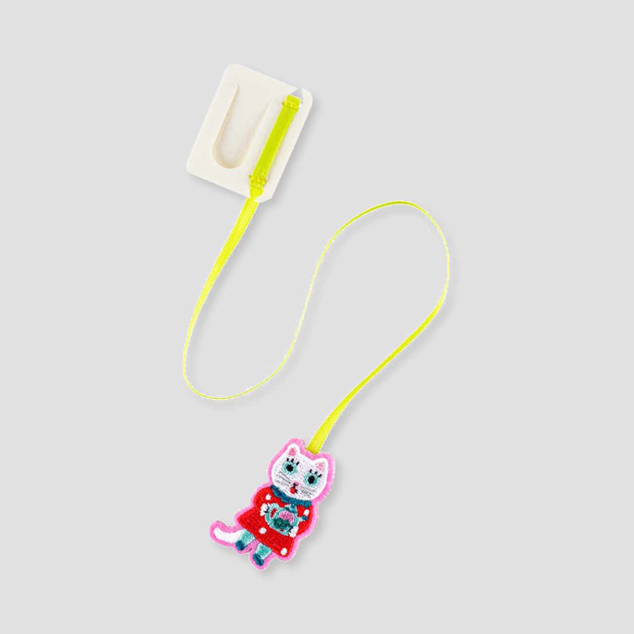 Hobonichi Buchzeichen gestickt Yumi Kitagishi - White Cat