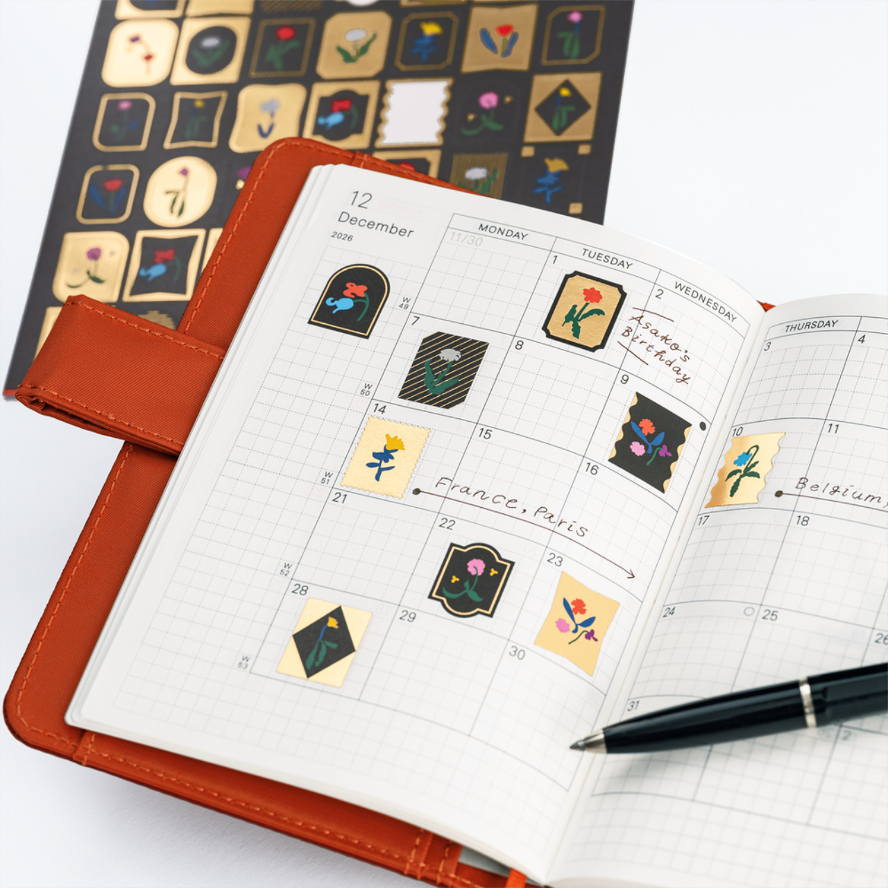 Hobonichi Foliengeprägte Sticker - Yoshie Watanabe: Petit Bloom