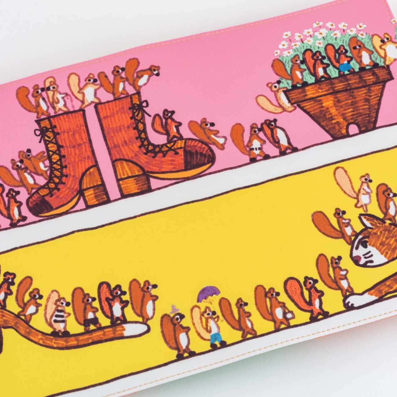 Hobonichi Cover 100%ORANGE: Where’s the Squirrel Going (A5)