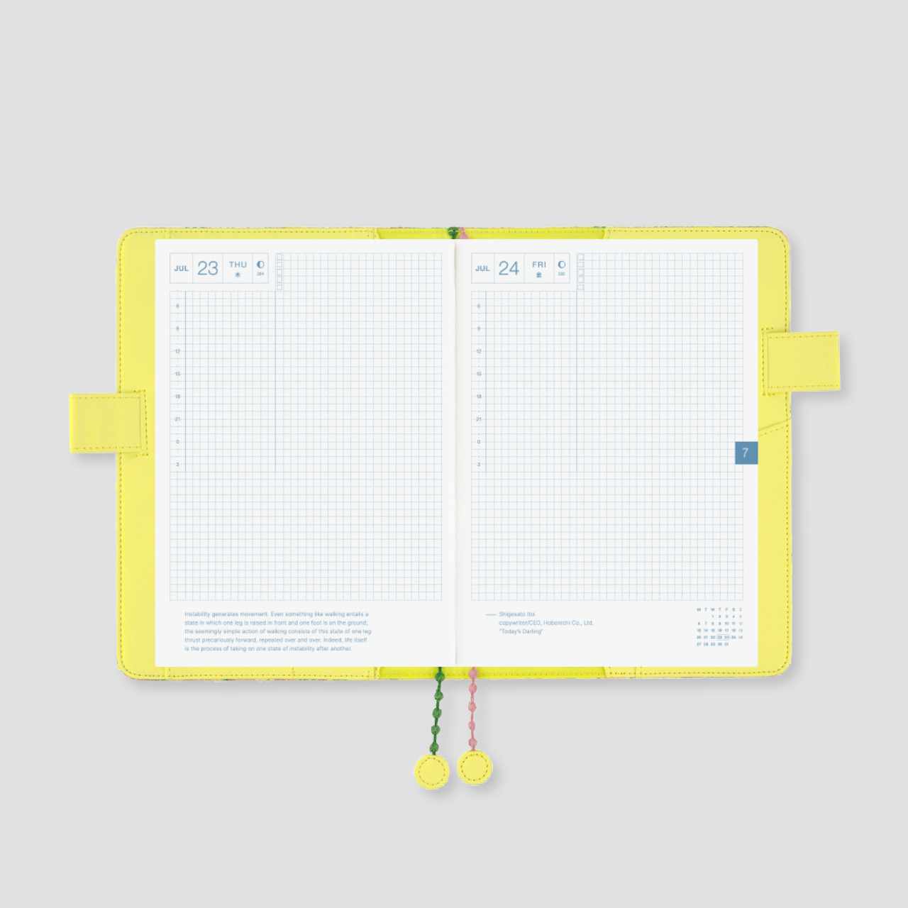 Hobonichi Cover minä perhonen: skyful - gelb (A5)