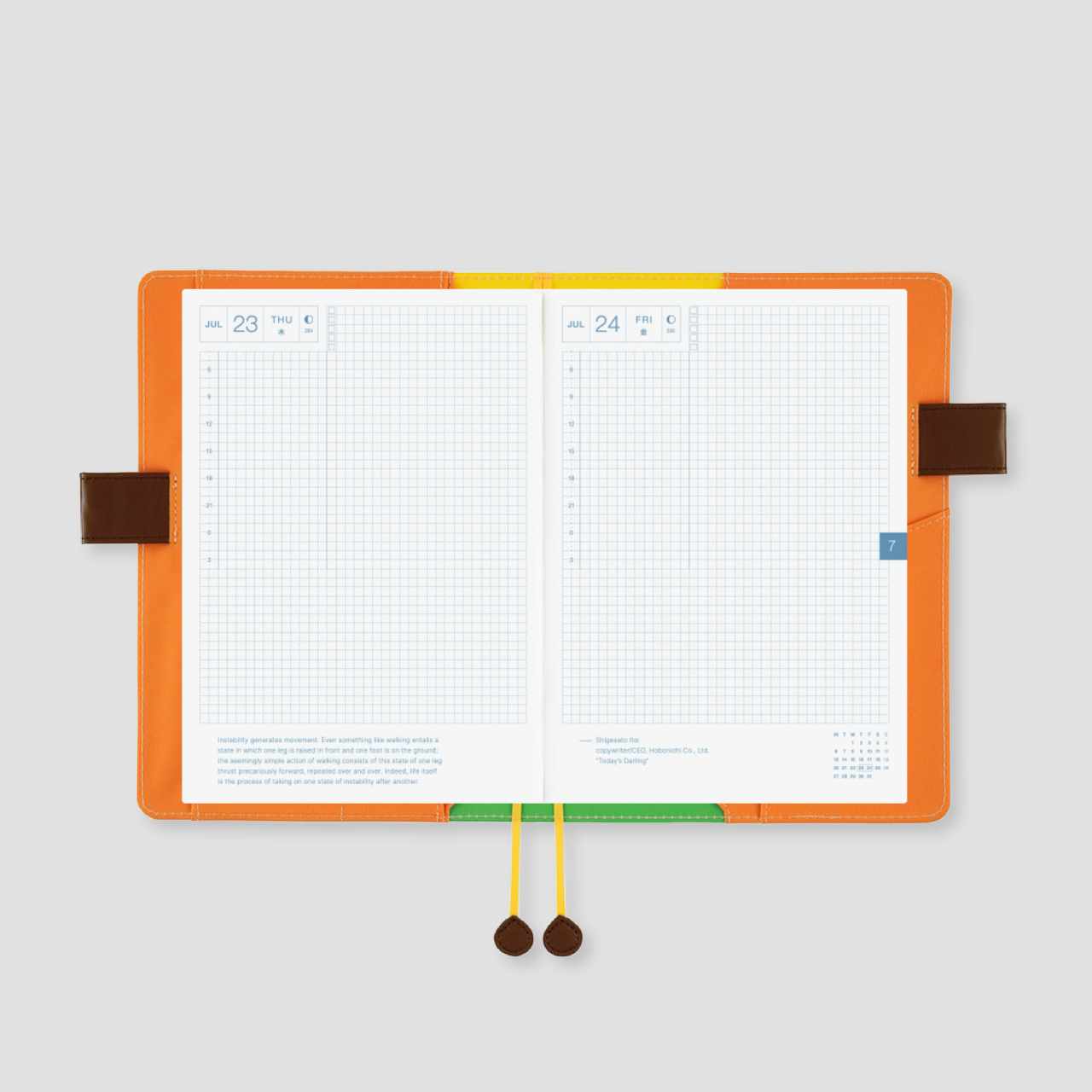 Hobonichi Cover 100%ORANGE: Where’s the Squirrel Going (A5)