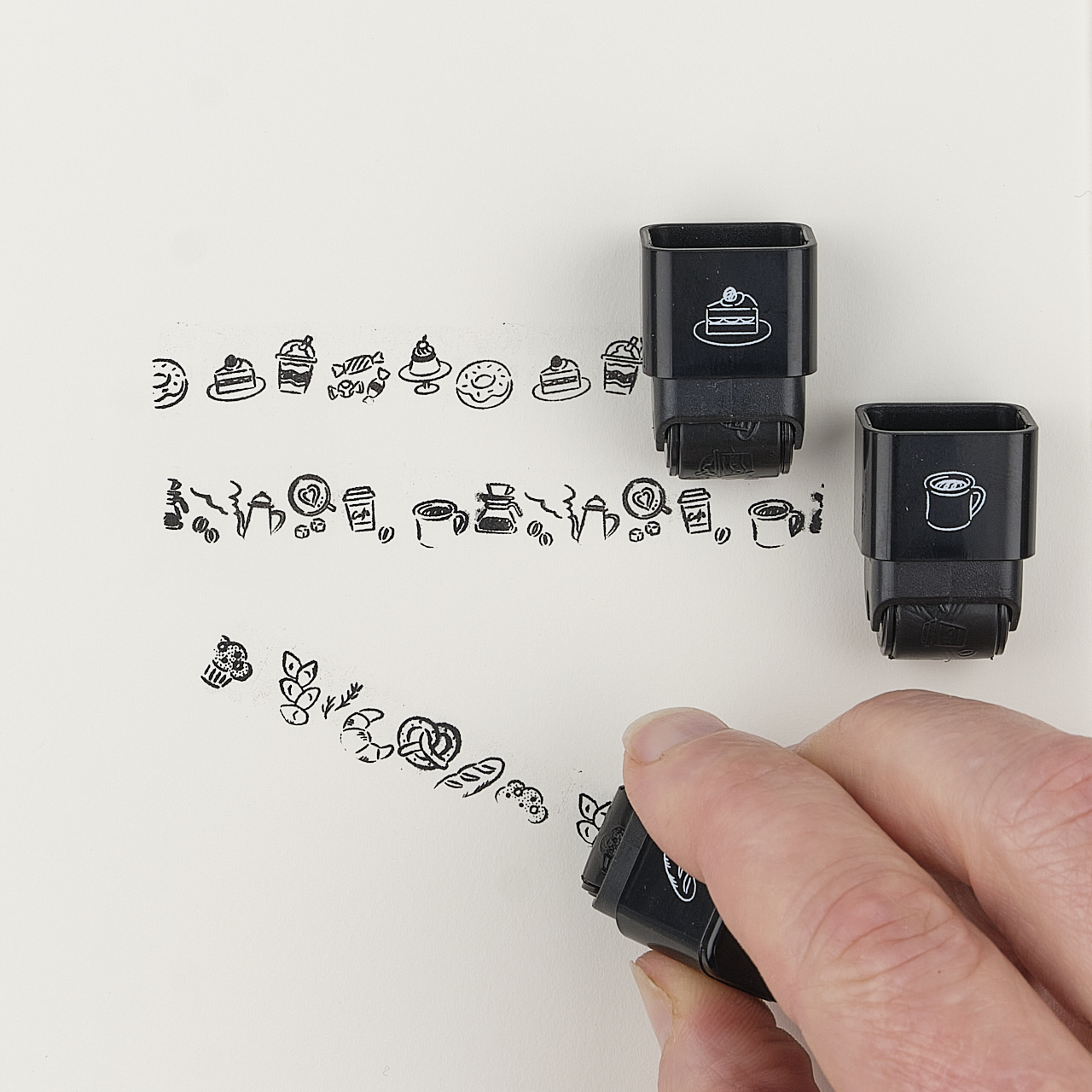 Midori Stempel Paintable Roller Stamp - Cafe