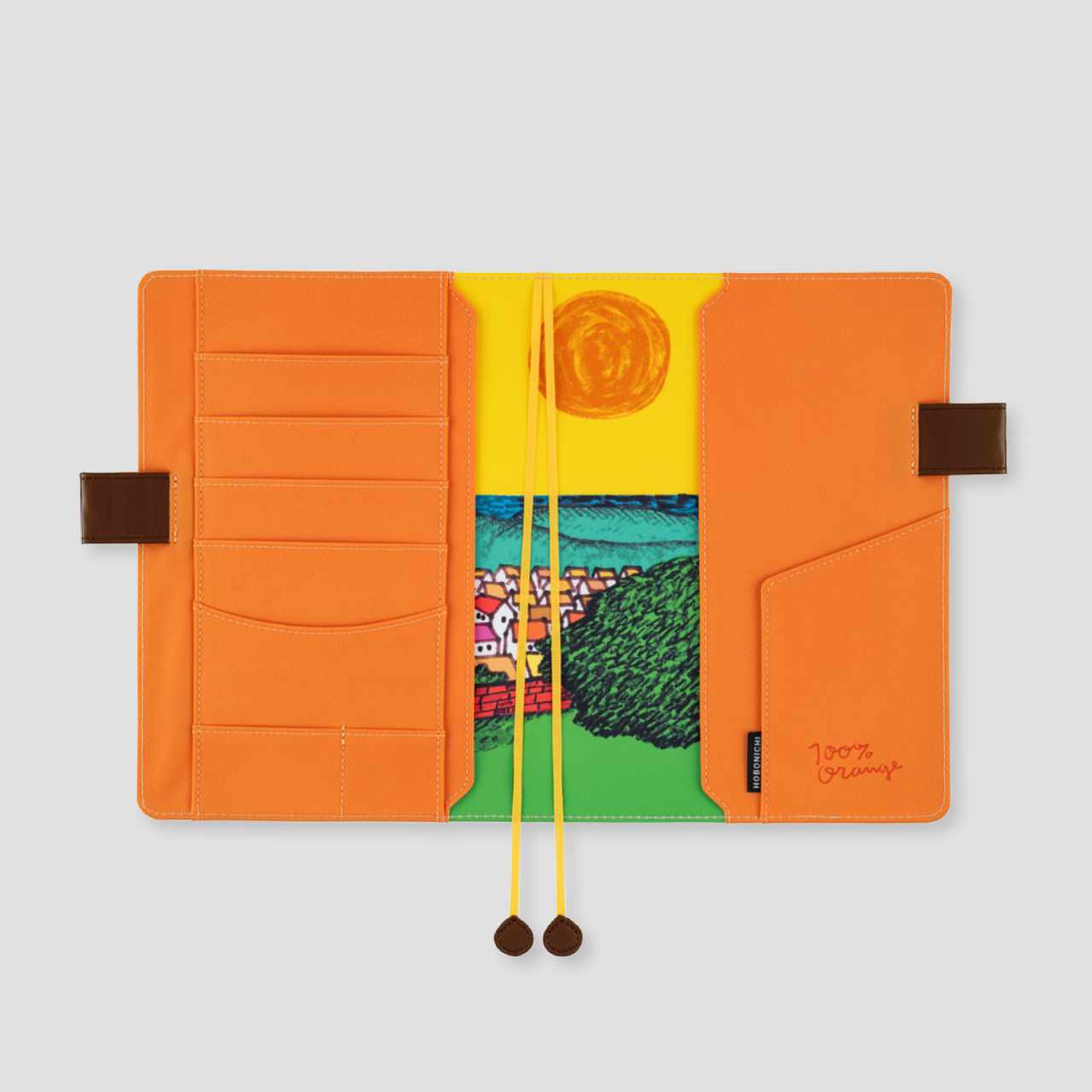 Hobonichi Cover 100%ORANGE: Where’s the Squirrel Going (A5)