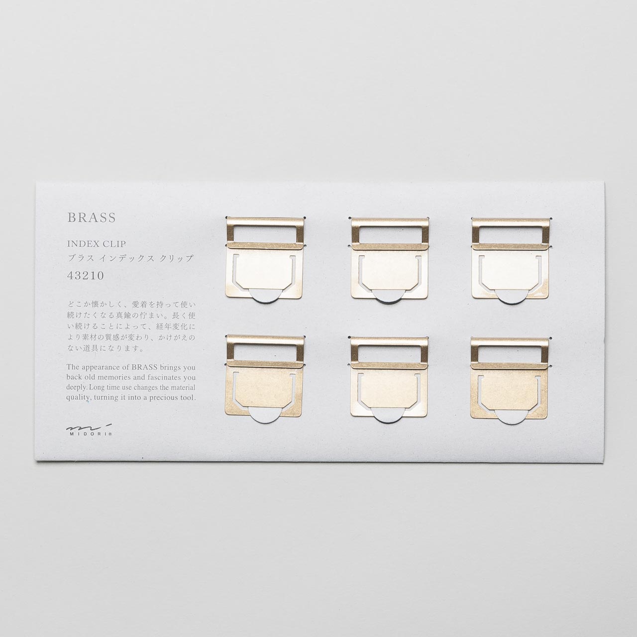 Midori Index Clips aus Messing