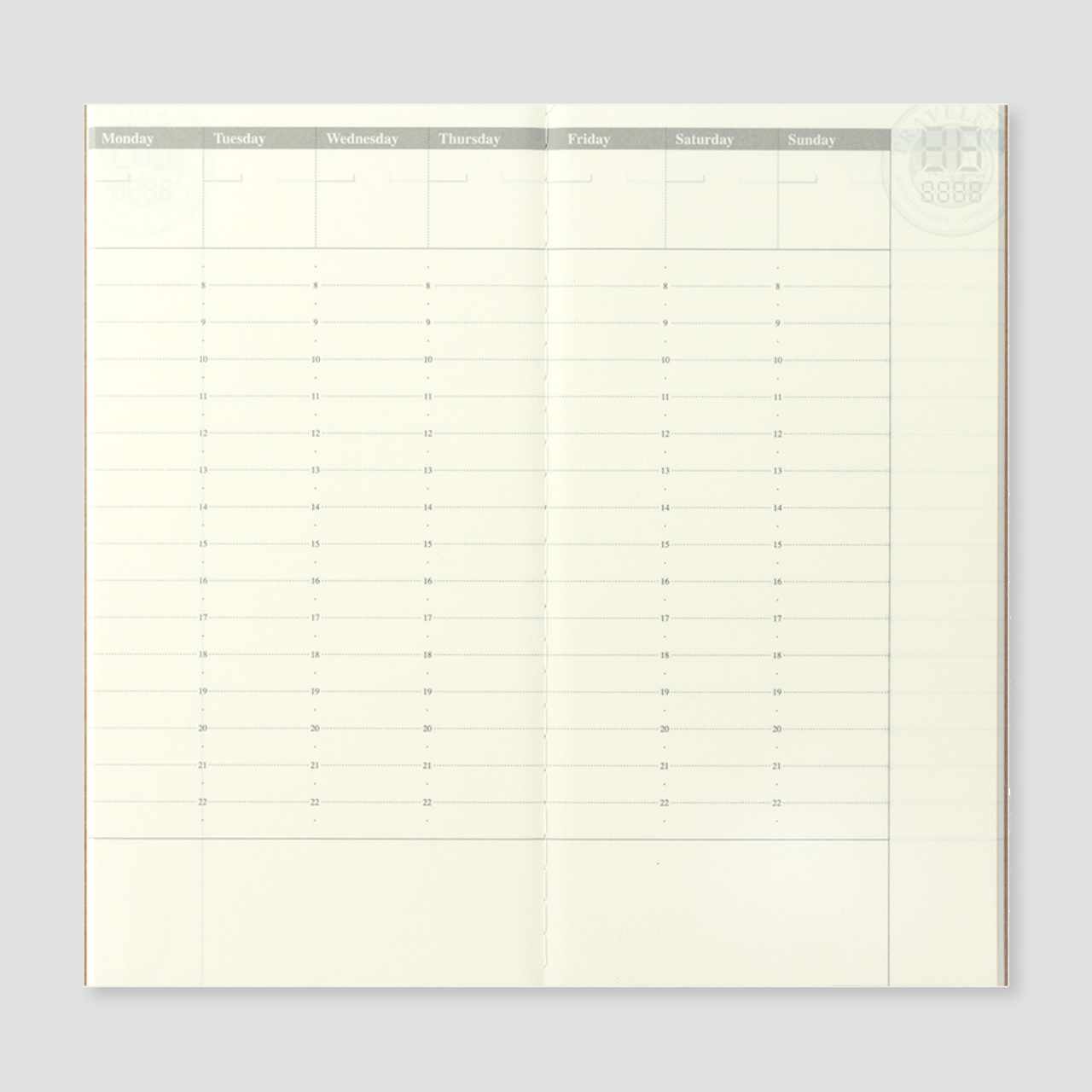 Traveler's Notebook Regular "018" Wochenplaner