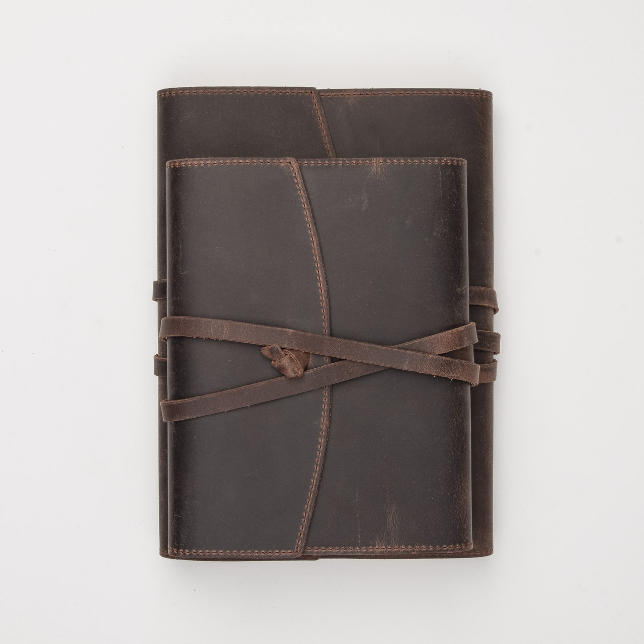 Papoutsi Notizbuch "Poet II" aus braunem High Chaparral Leder zum Wechseln