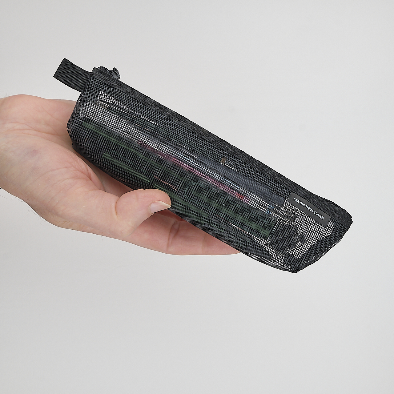 Midori Schreibetui Mesh Pen Case schwarz