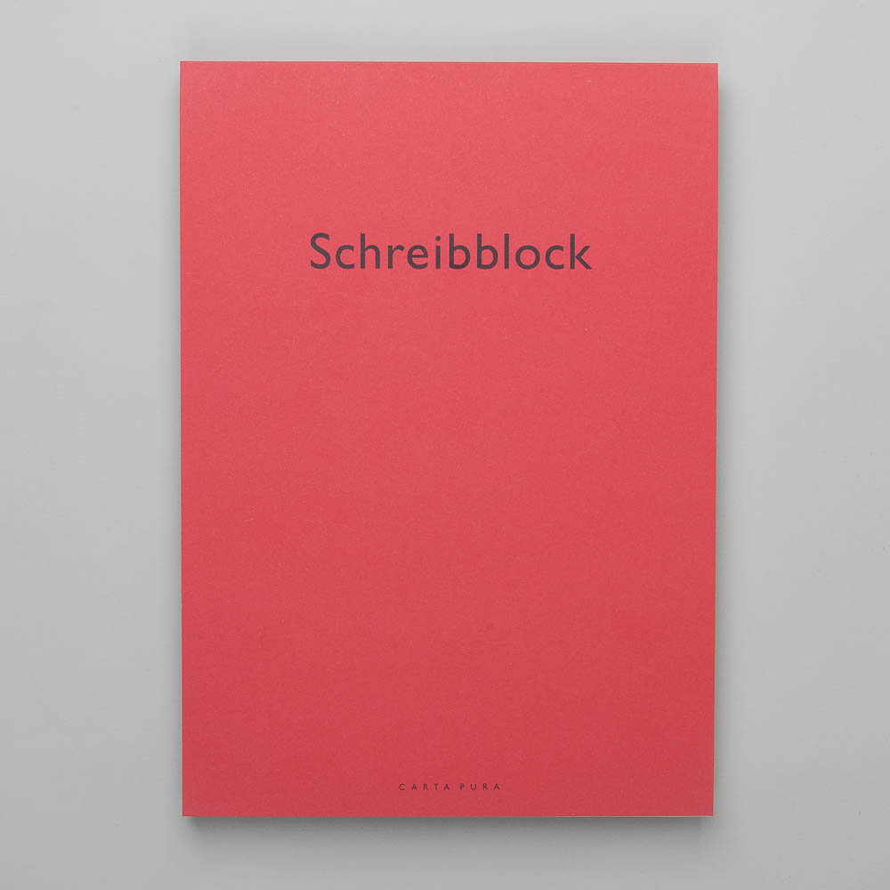 Carta Pura Schreibblock A4 rot