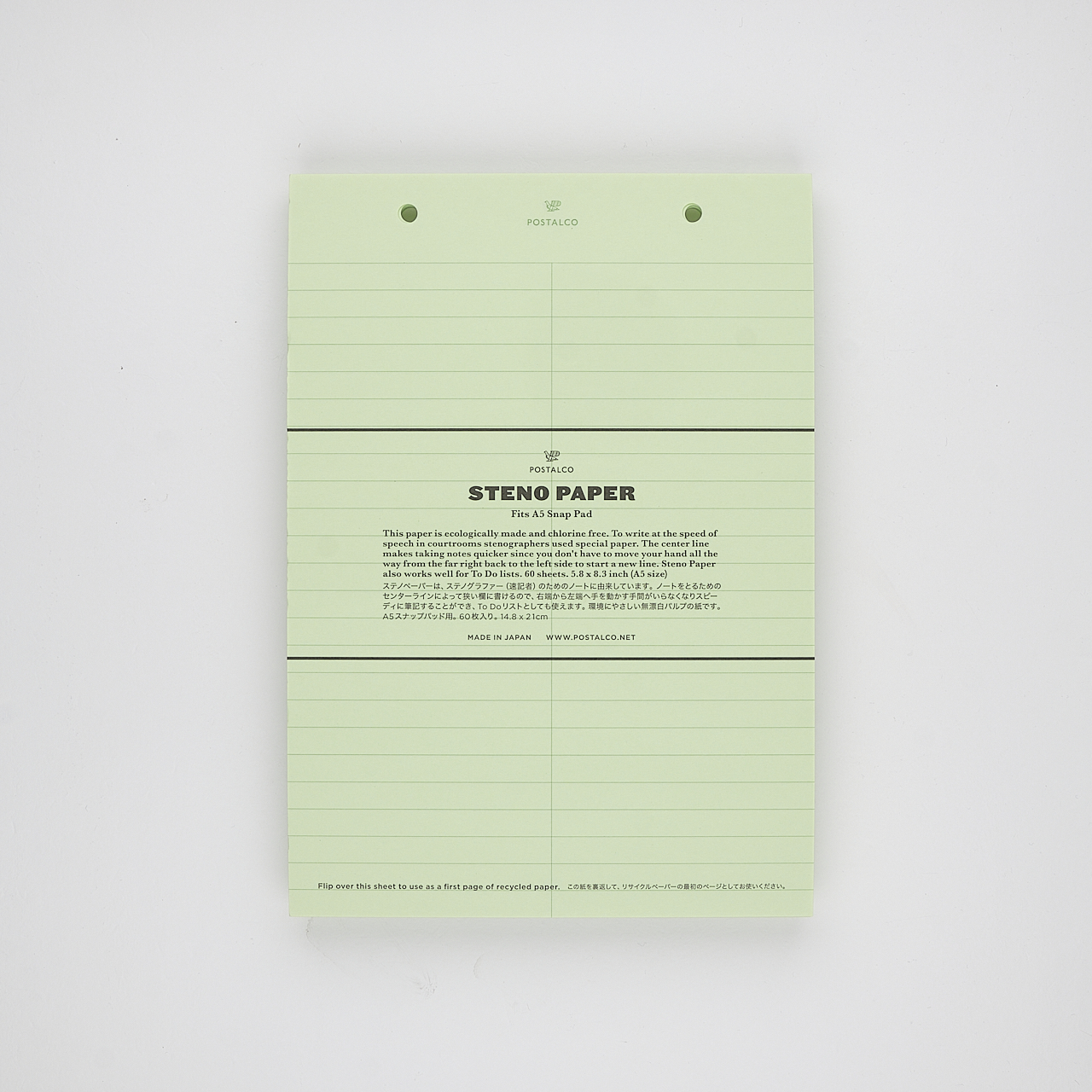 Postalco Snap Paper Steno Liniert (A5)