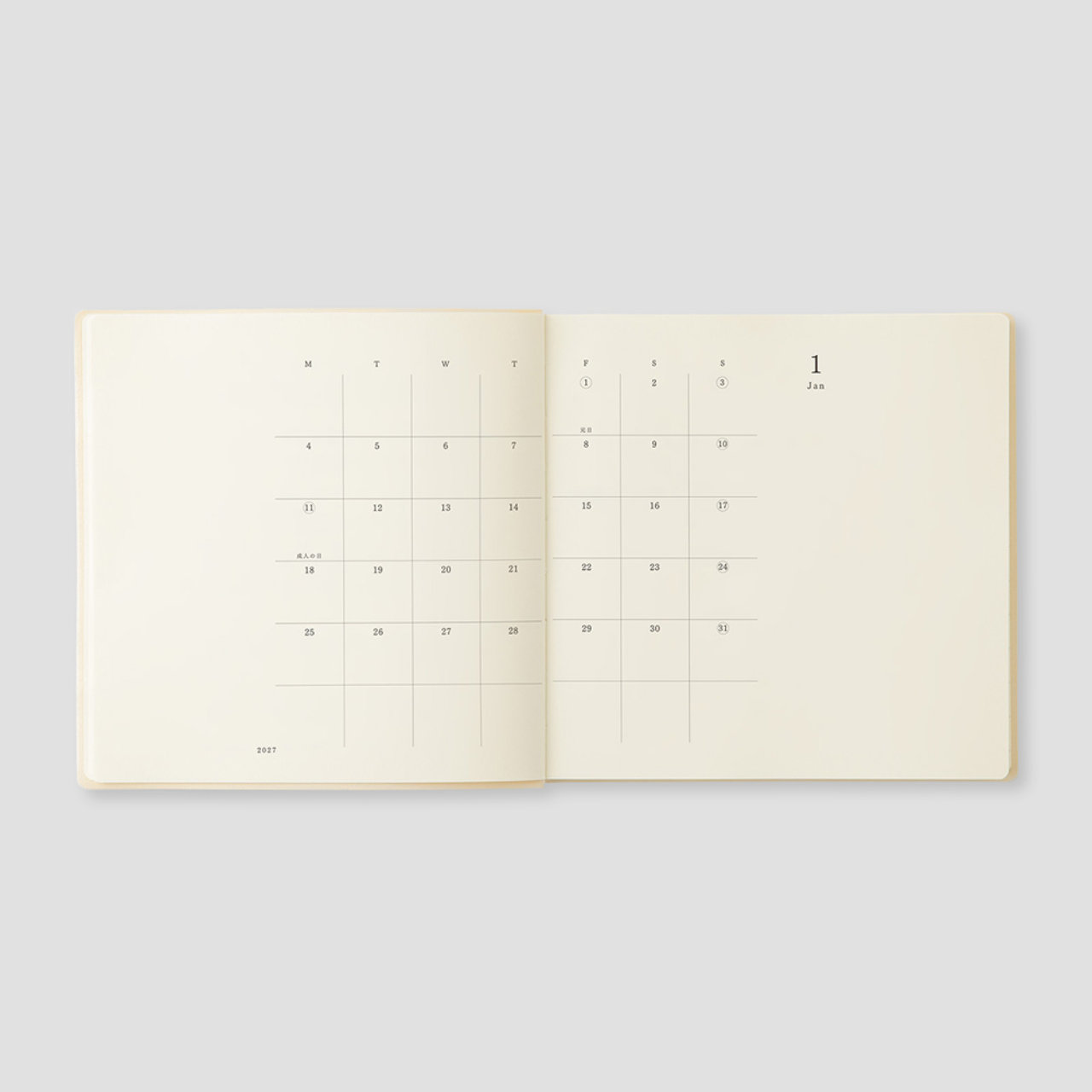 MD Product Notebook Diary 1 Day 1 Page 2027 (A5 squared)