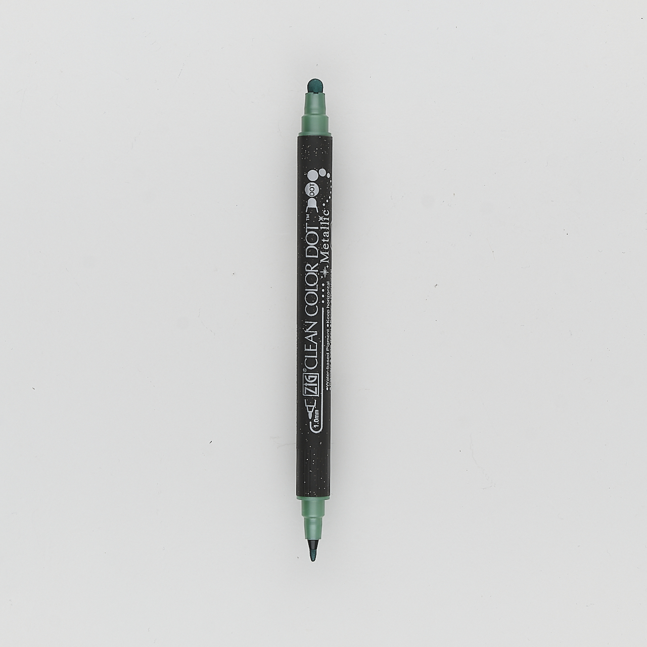 Kuretake Textmarker ZIG Clean Color Dot Metallic grün