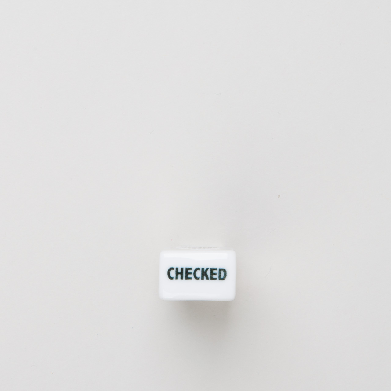 Japanischer Porzellanstempel "CHECKED"
