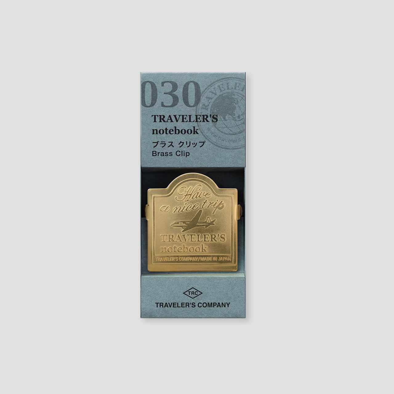 Traveler's Notebook "030" Messing Clip Flugzeug