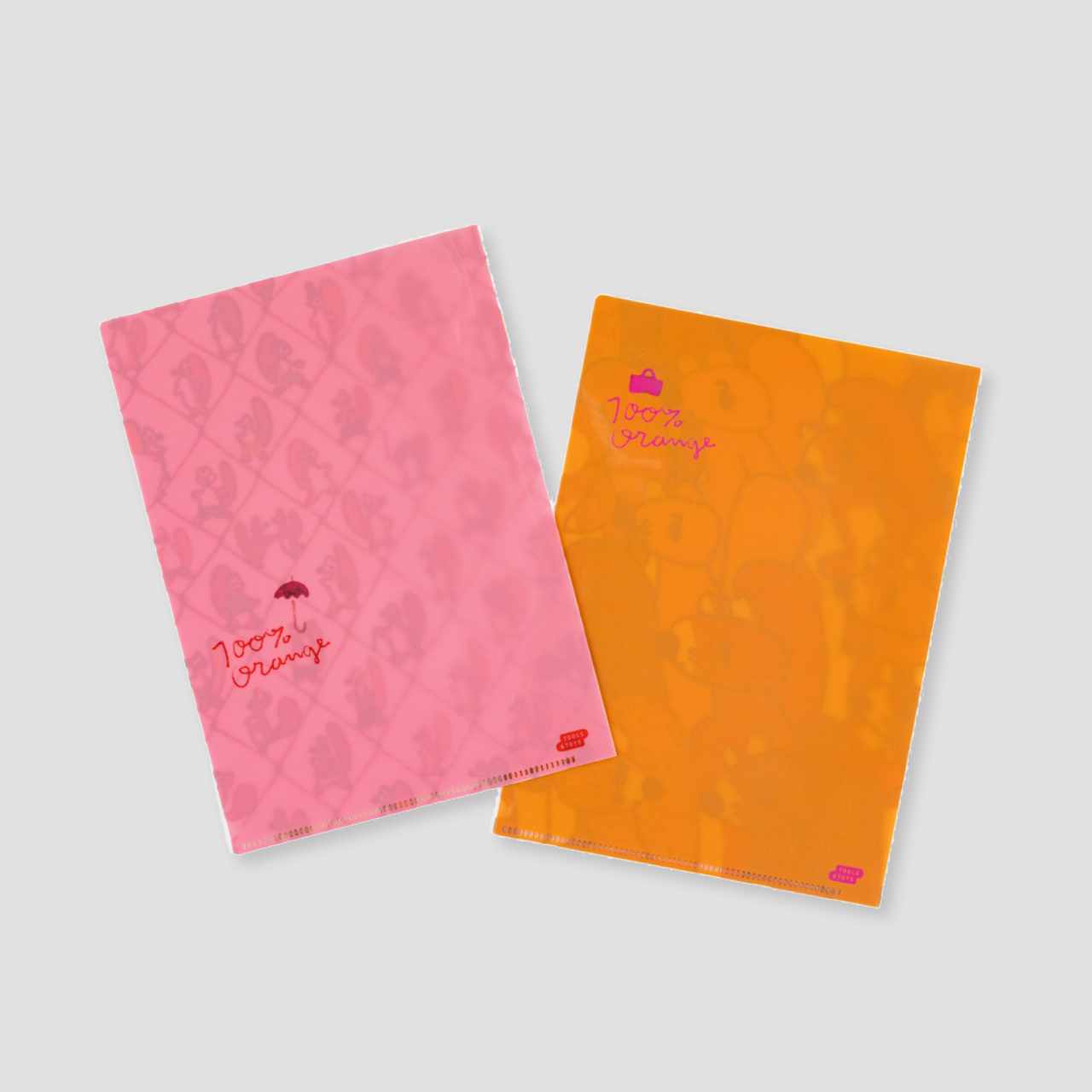 Hobonichi 100%ORANGE: Folder Set of 2 for A5 Size (Squirrel Squadron)