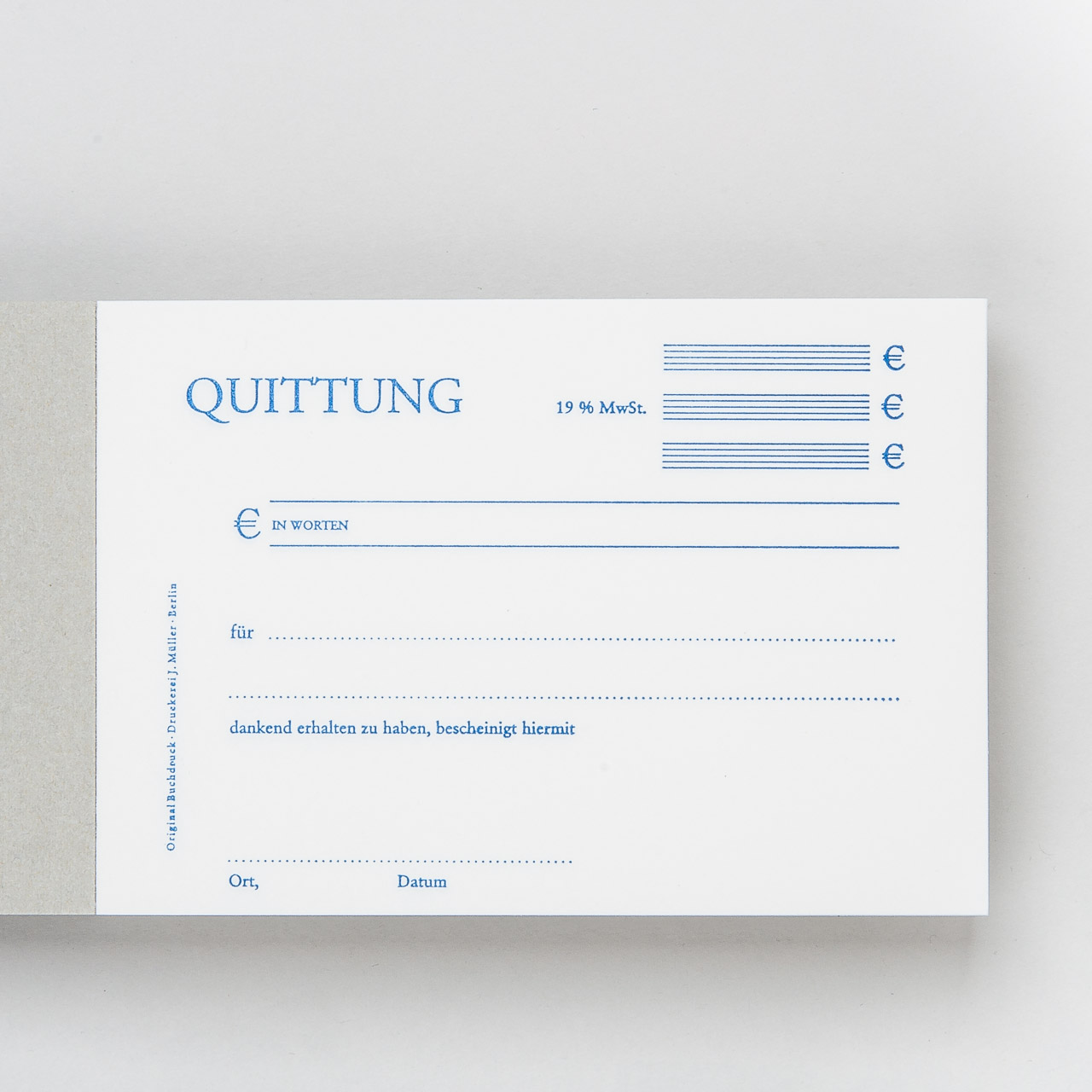 Letterpress Quittungsblock