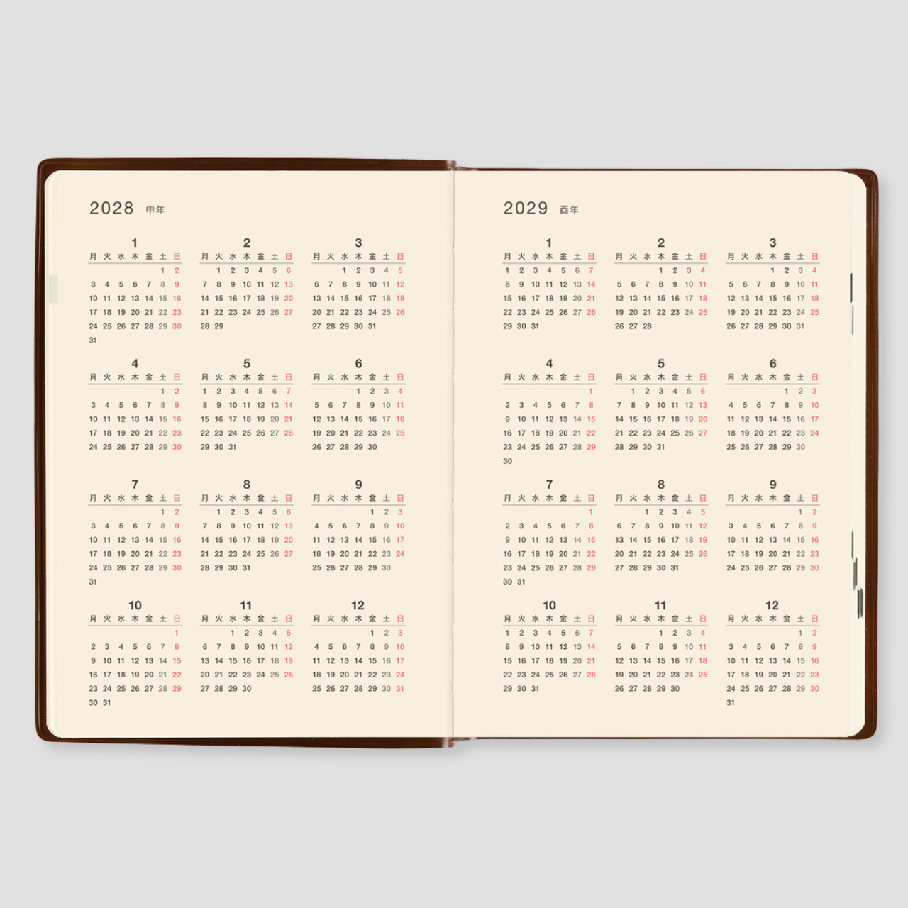 Hobonichi 5-Year Techo Japanese Book (2027-2031, A6, jap.)