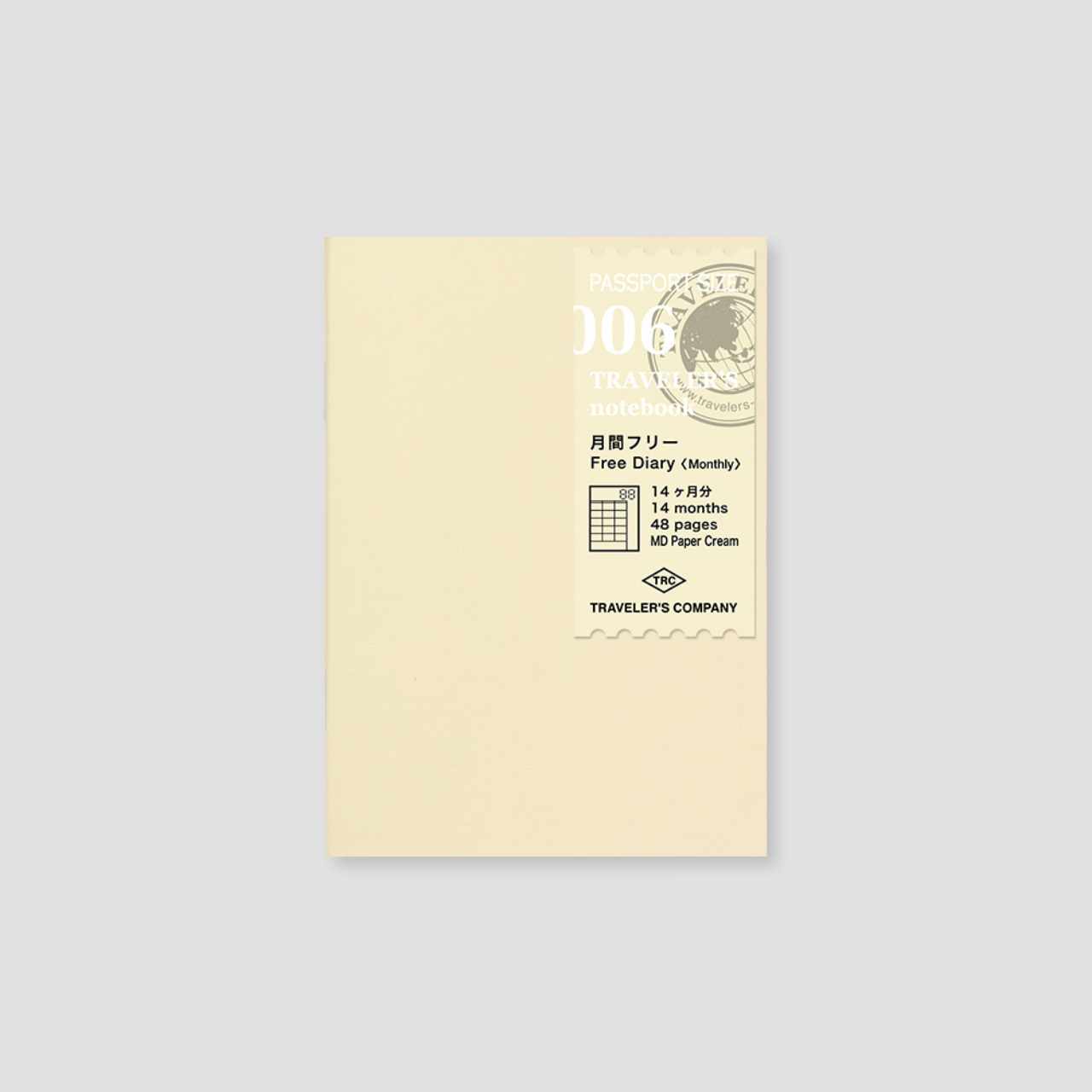 Traveler's Notebook Passport "006" Monatskalender