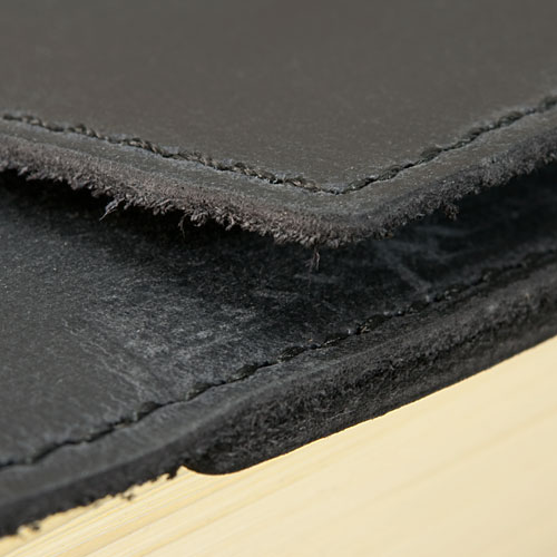 Papoutsi Notizbuch A5 "Poet II" aus schwarzem High Chaparral Leder zum Wechseln